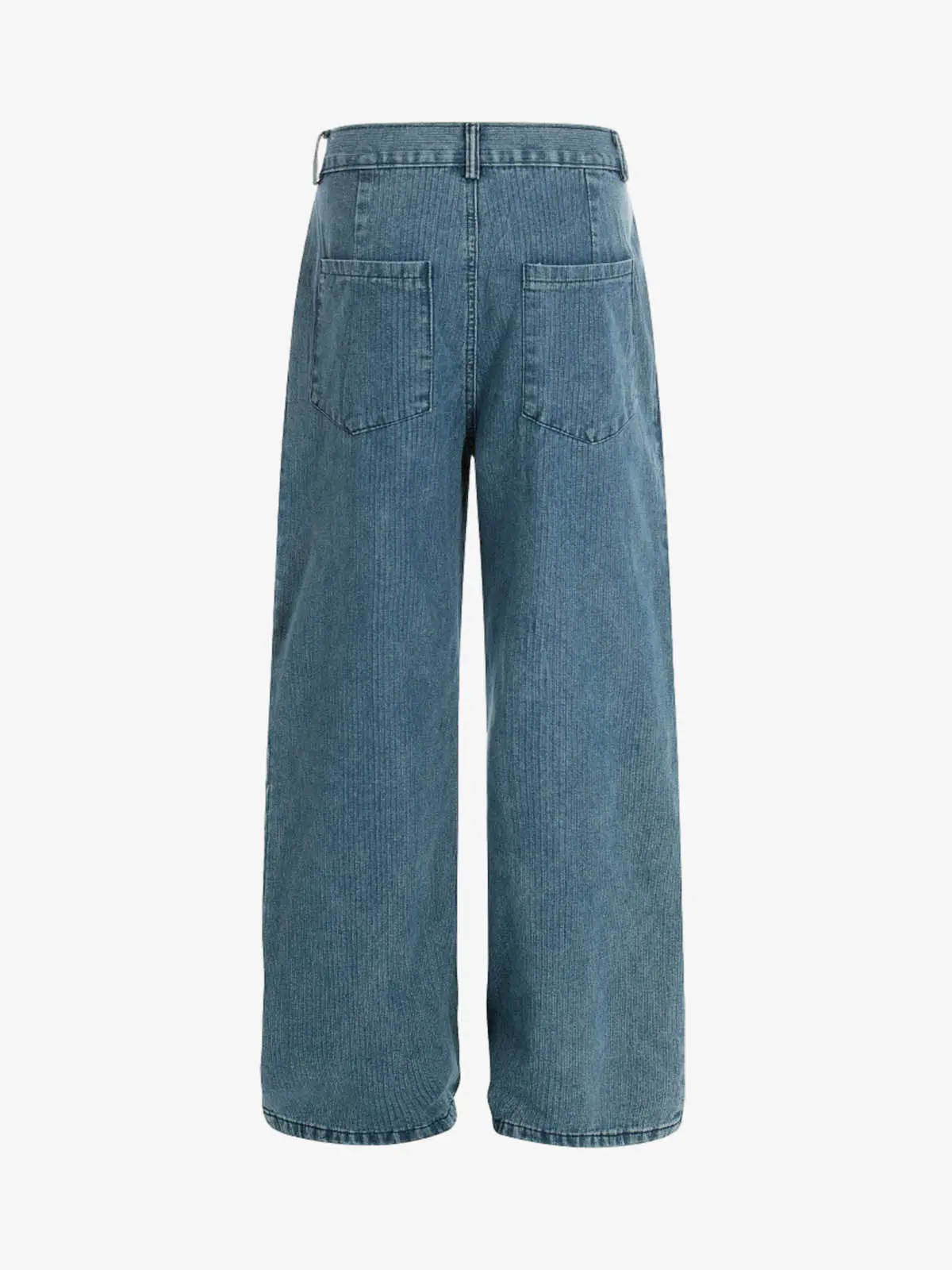 High Waist Pleated Wide Leg Jeans - Image 4