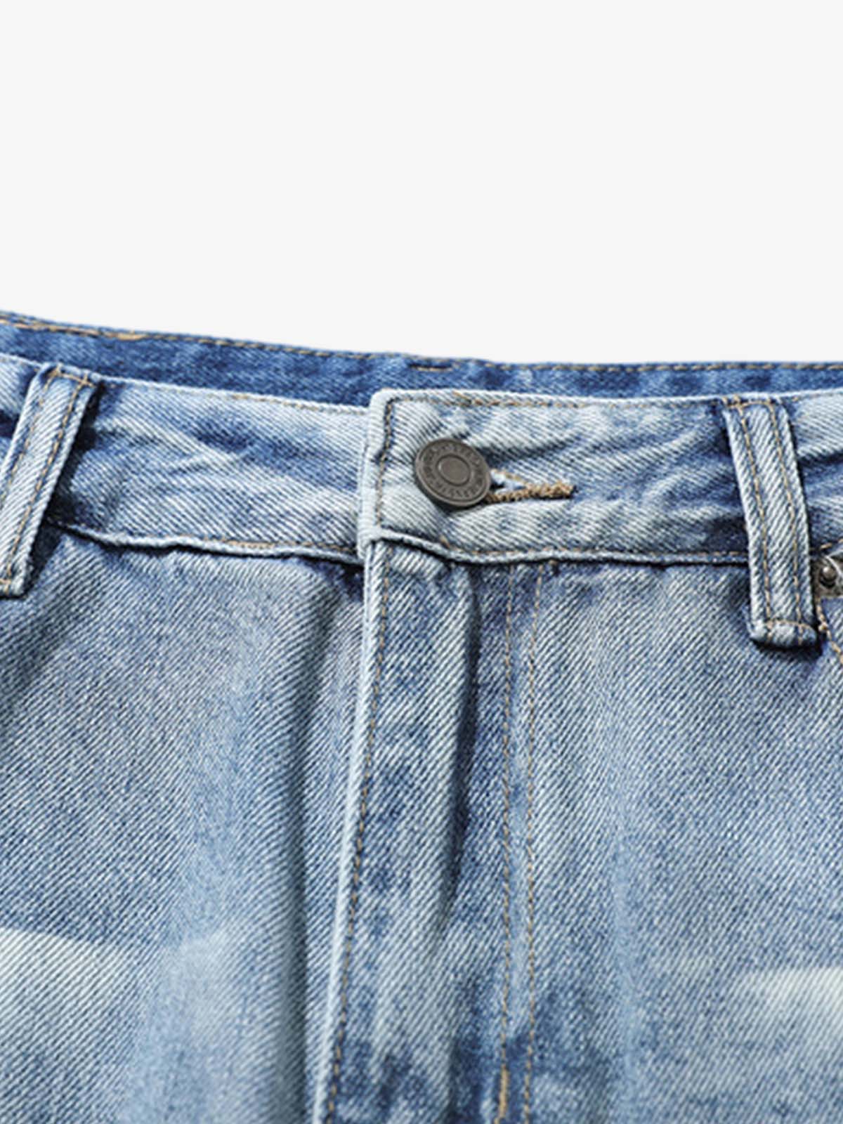 Denim Ripped Washed Distressed Jeans - 2503 - Image 11