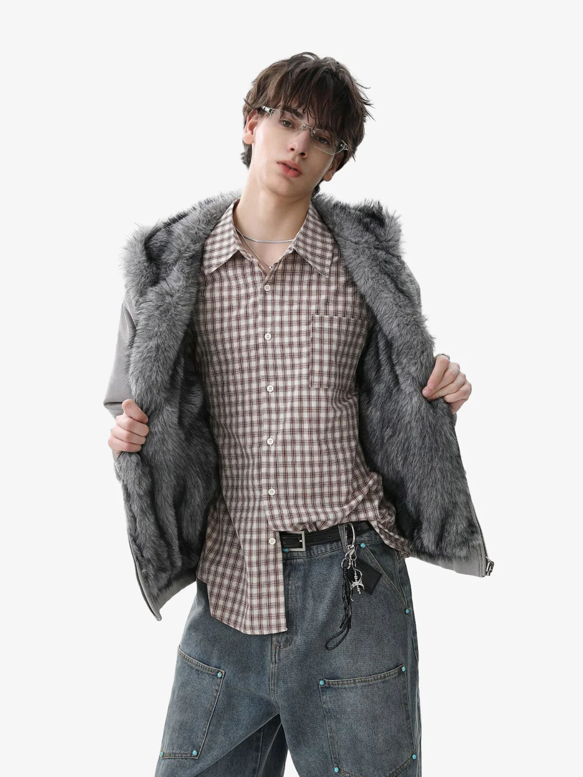 Street Fur Reversible Hooded Jacket - 2493 - Image 4