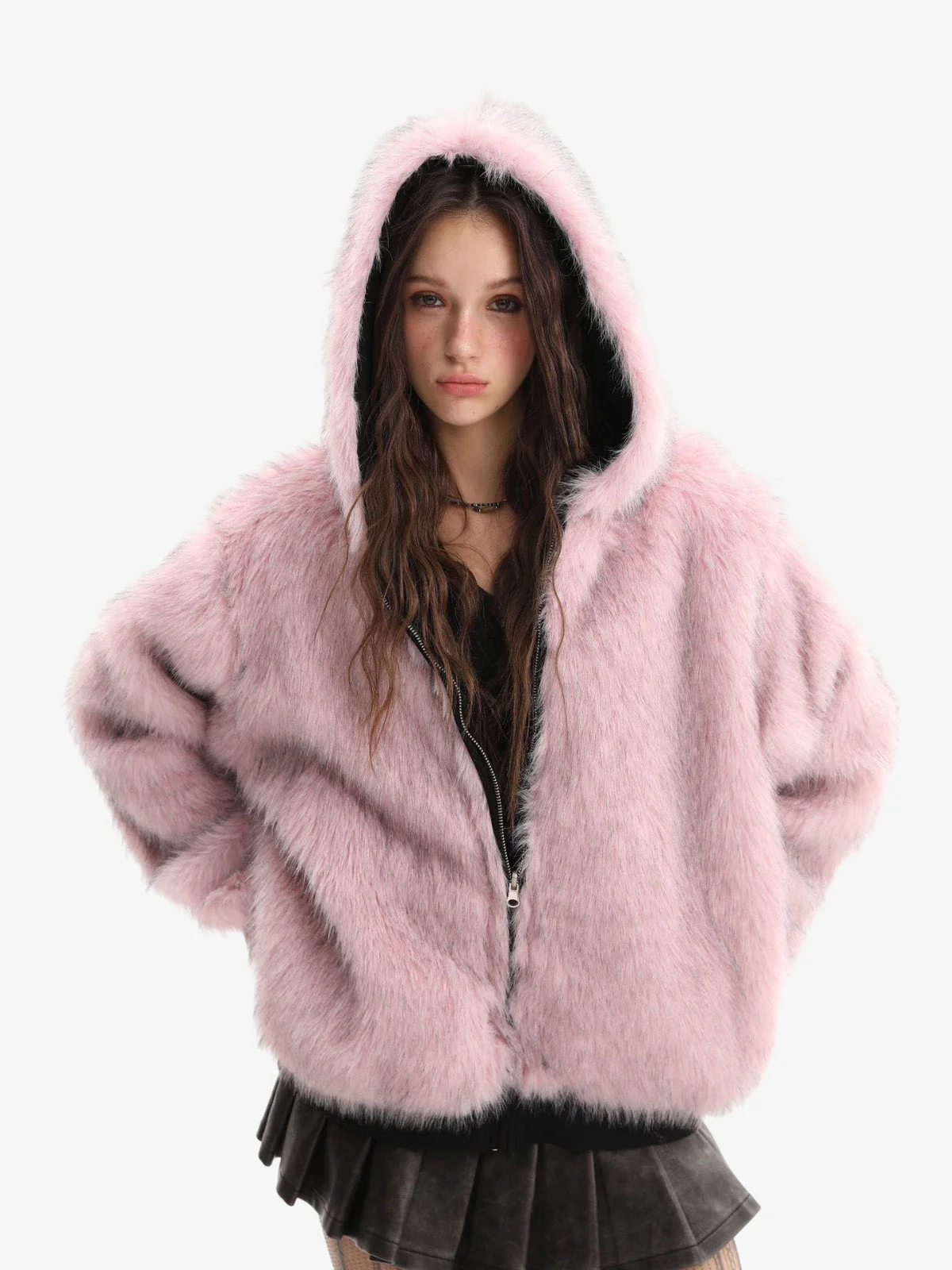 Street Fur Reversible Hooded Jacket - 2493 - Image 7