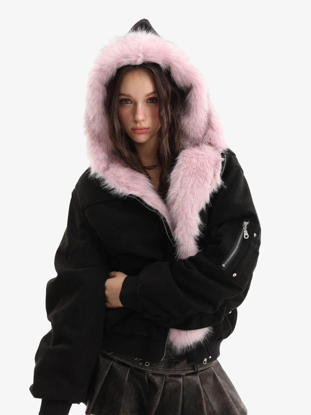Street Fur Reversible Hooded Jacket - 2493 - Image 8