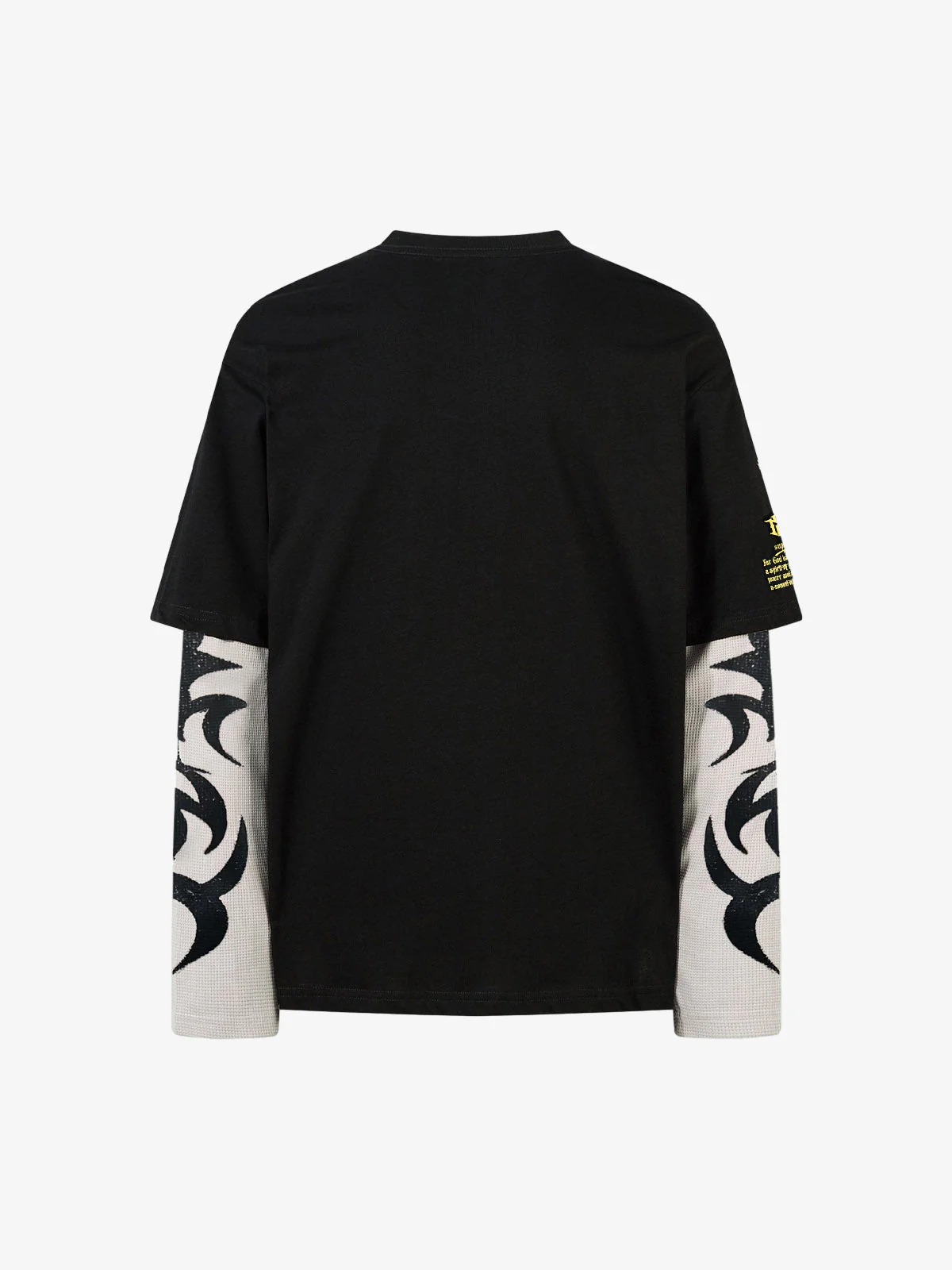 Hip-Hop Punk Faux Two-Piece Long-Sleeved T-Shirt - 2457 - Image 2