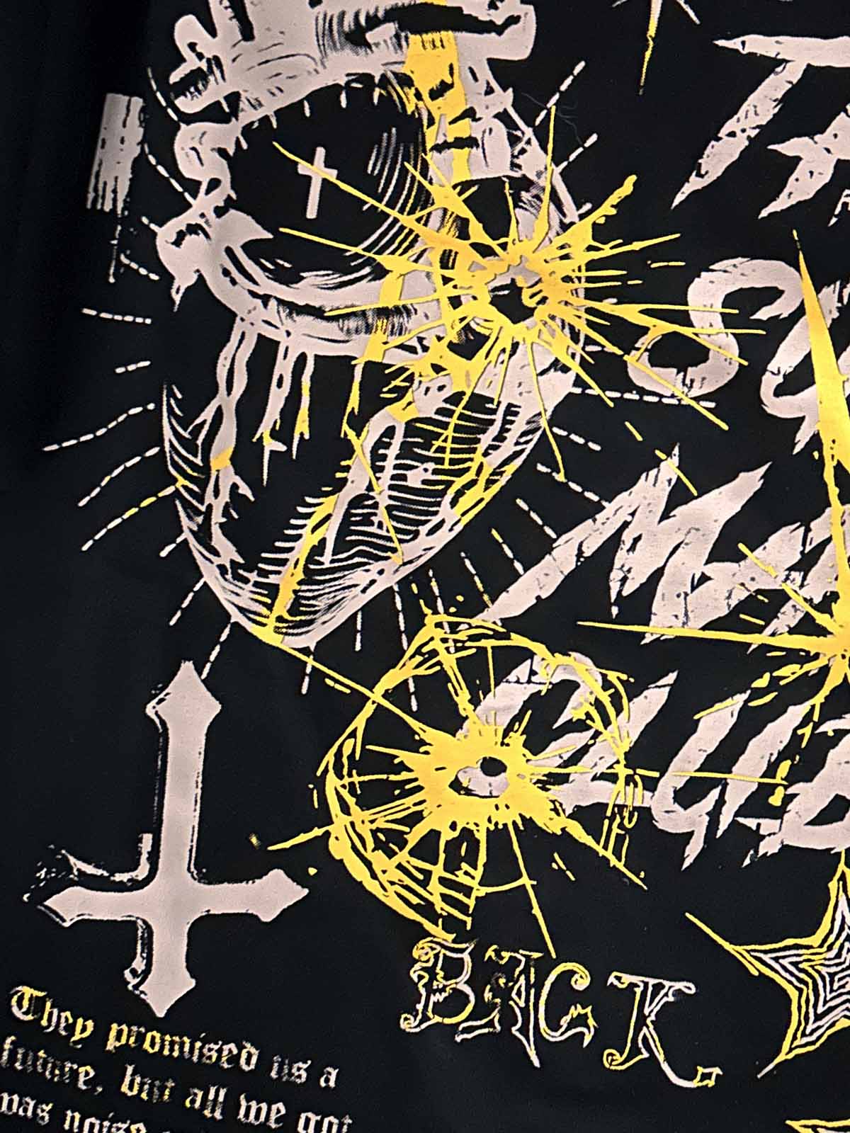 Hip-Hop Punk Faux Two-Piece Long-Sleeved T-Shirt - 2457 - Image 5