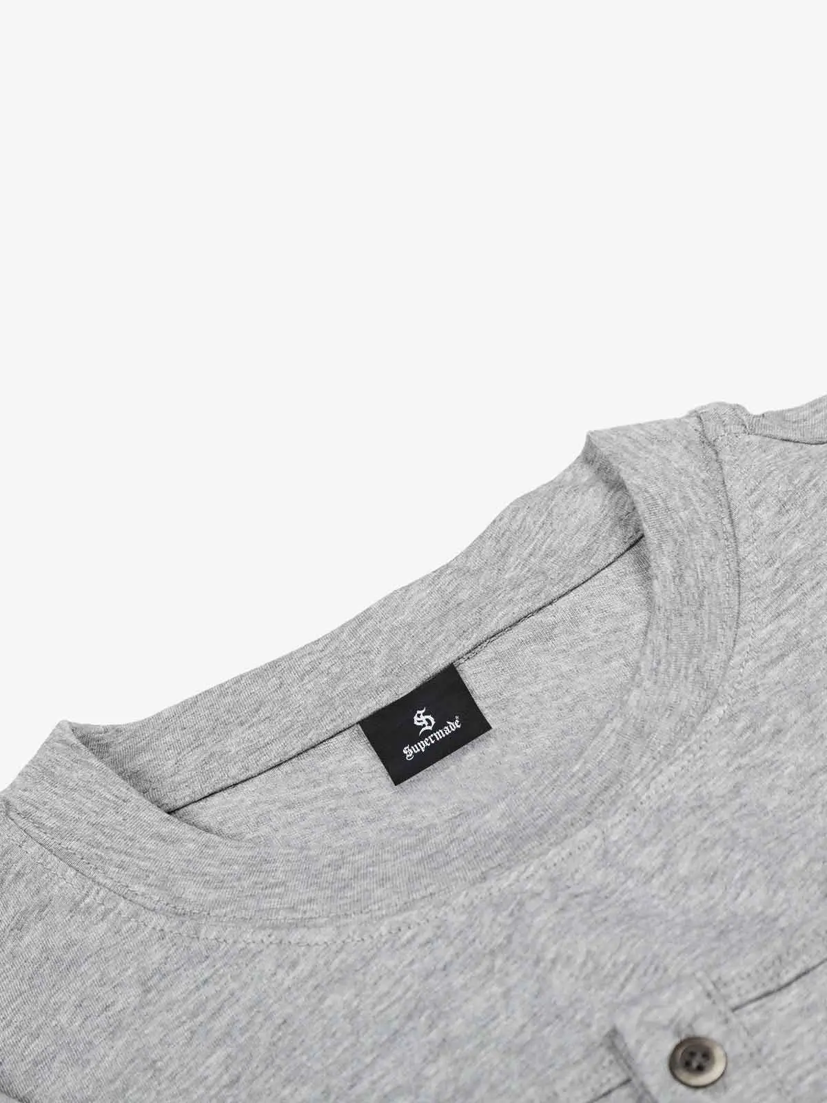 Layered Neck Button Detail Long Sleeve T-Shirt - Image 11