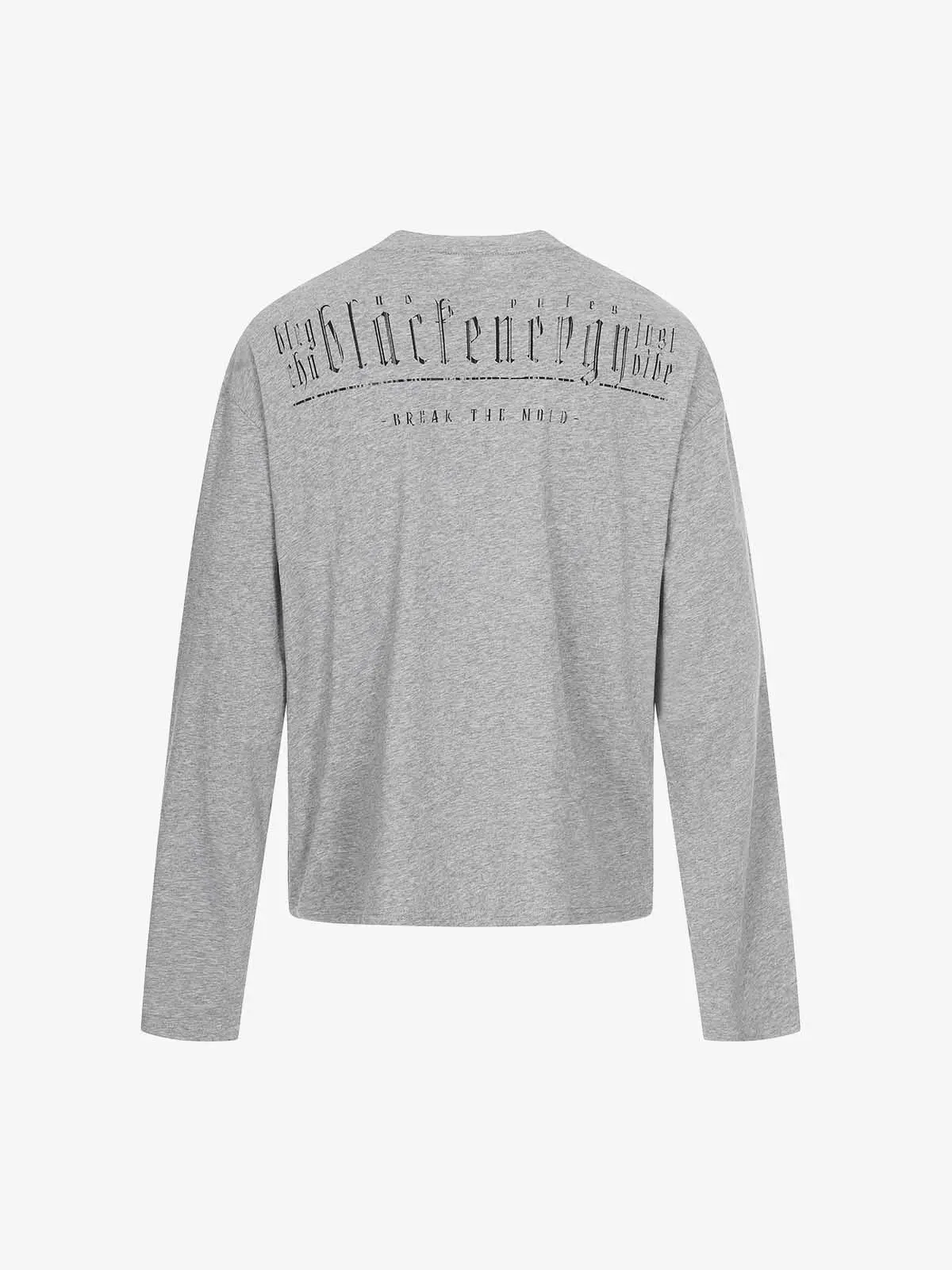 Layered Neck Button Detail Long Sleeve T-Shirt - Image 9