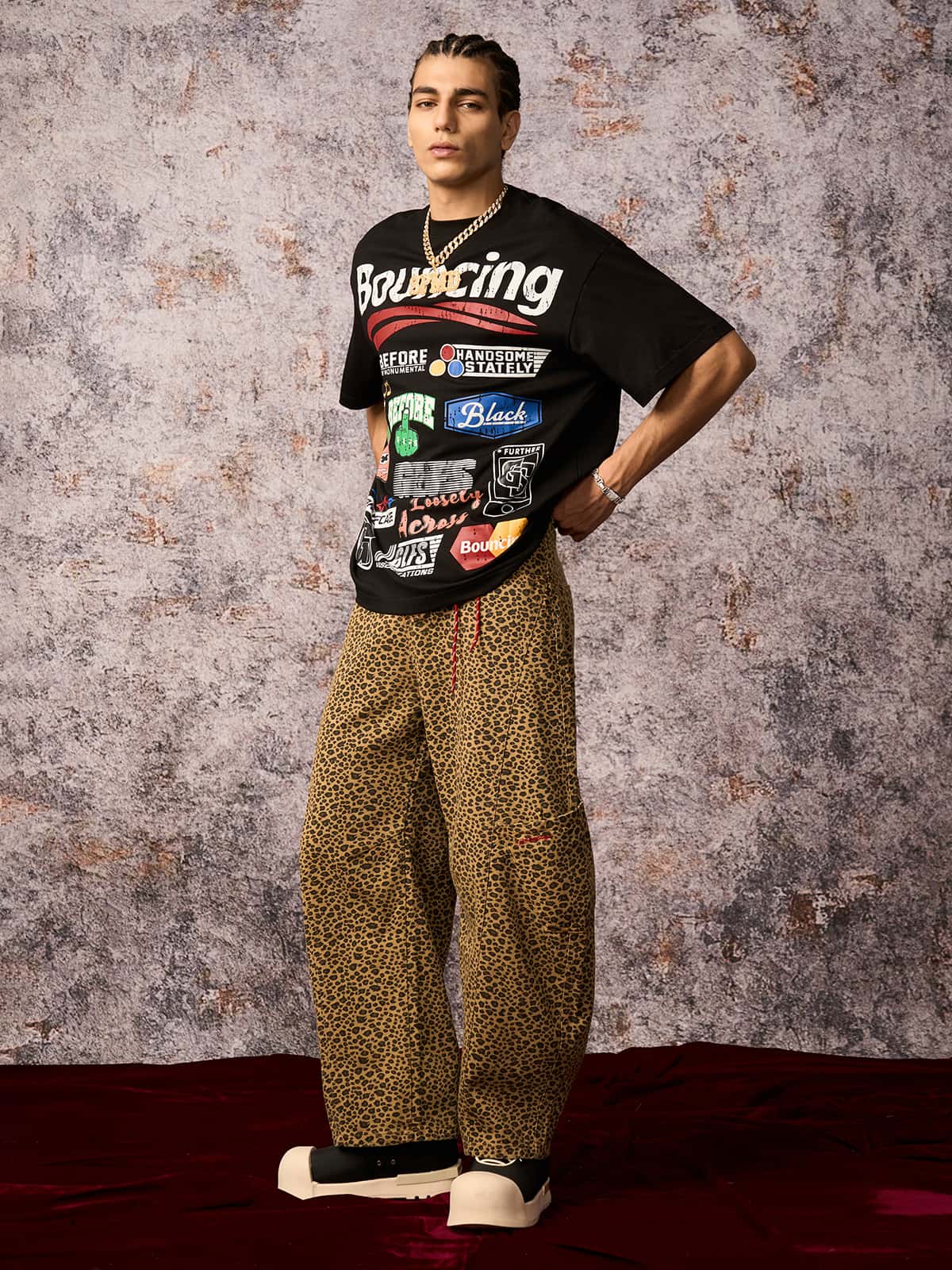 Cheetah Print Barrel Pants - 2416 - Image 3