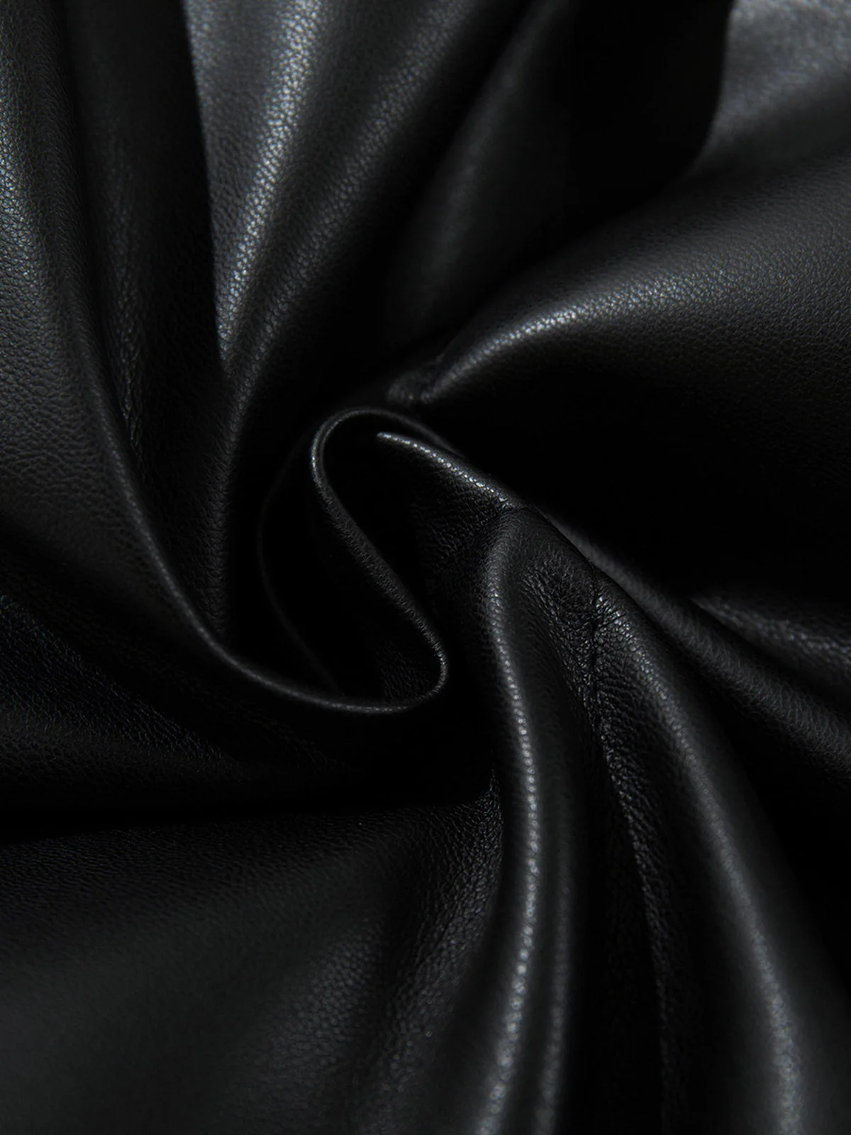 Minimalist Faux Leather Stand Collar Puffer Vest - Image 16