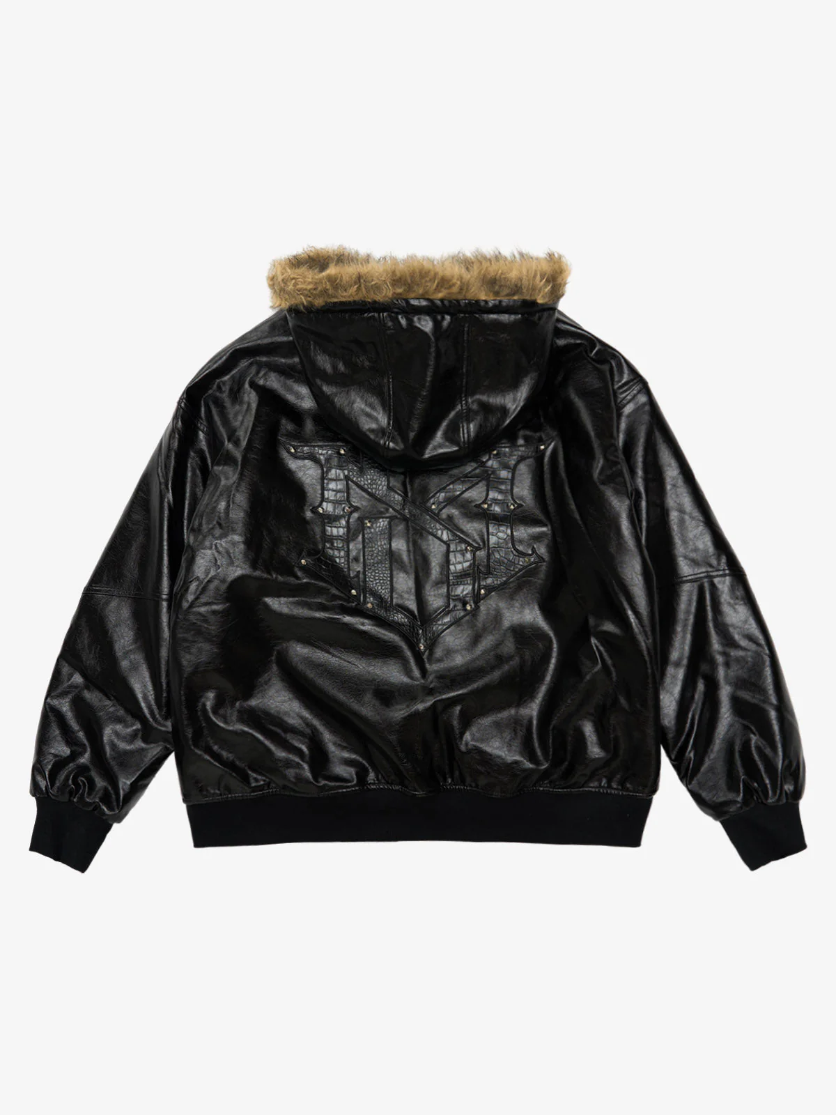 Multi-Zip Fur Hooded Leather Jacket - Image 10