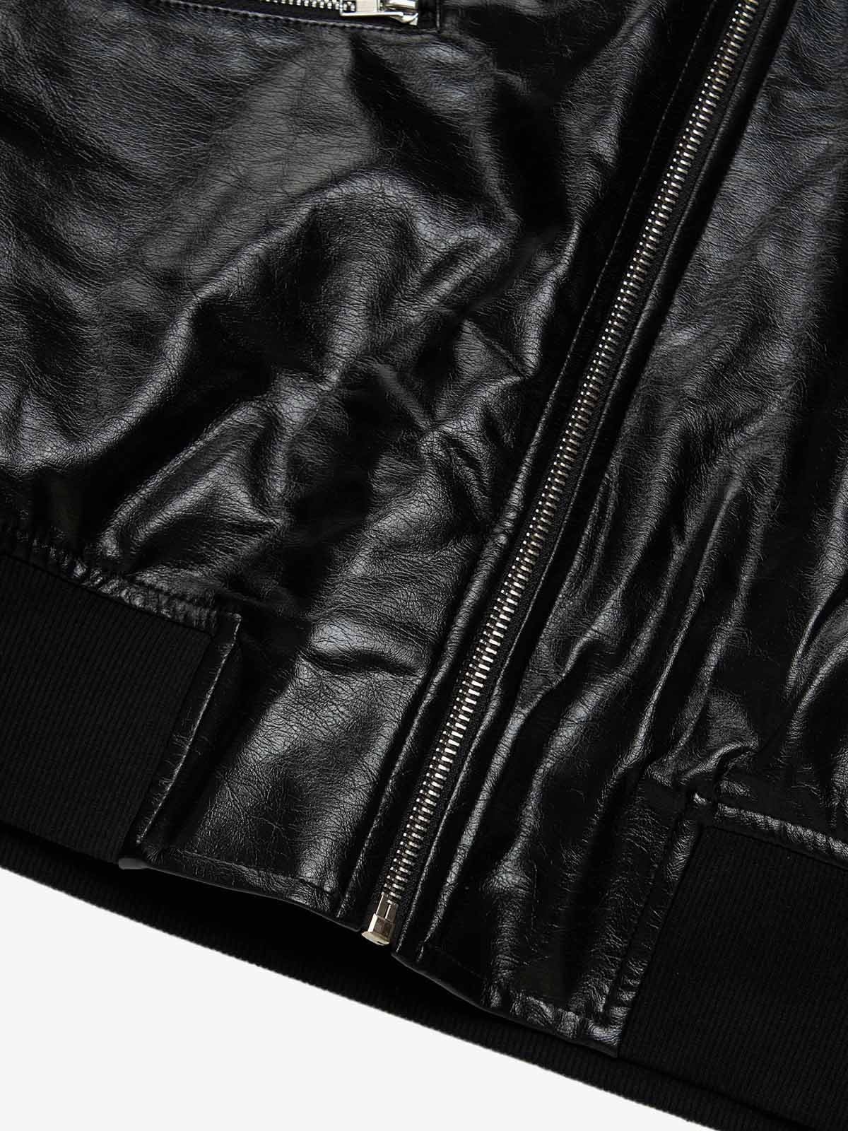 Multi-Zip Fur Hooded Leather Jacket - Image 13