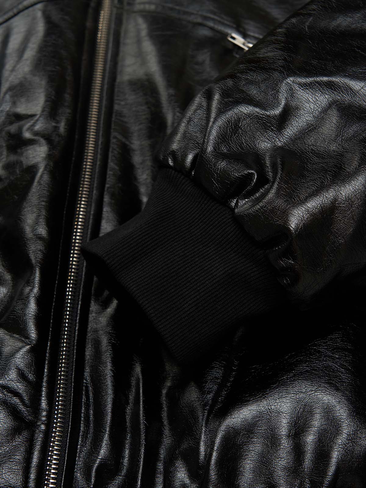 Multi-Zip Fur Hooded Leather Jacket - Image 14