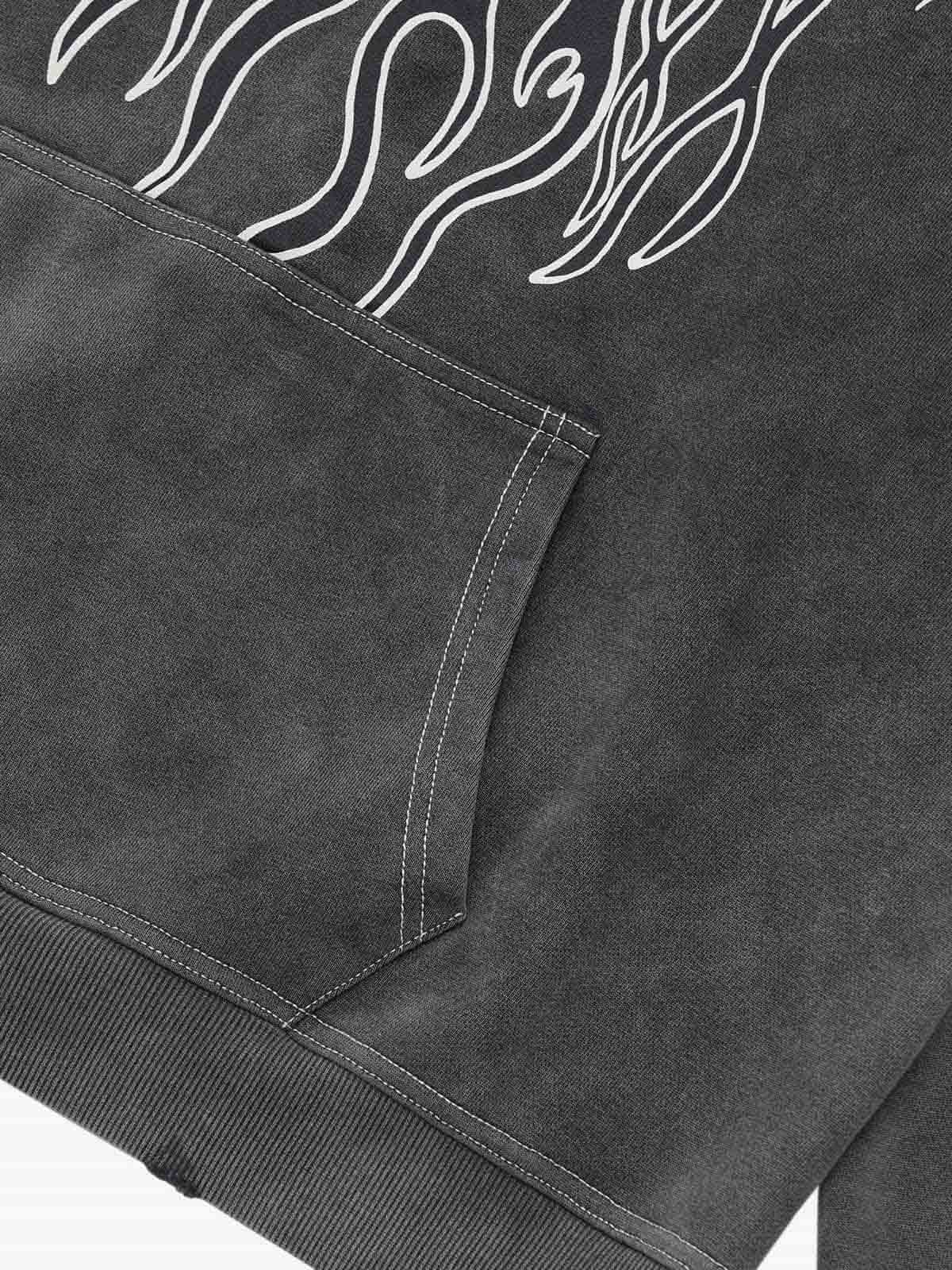 Original Distressed SPMD Graphic Cotton Hoodie - Image 12