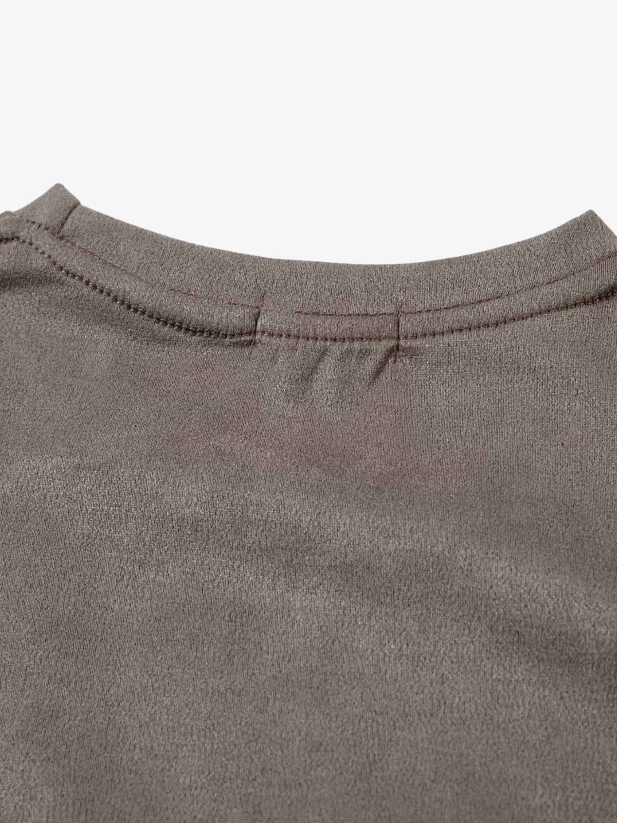 Thorn Embroidery Suede T-Shirt - Image 12