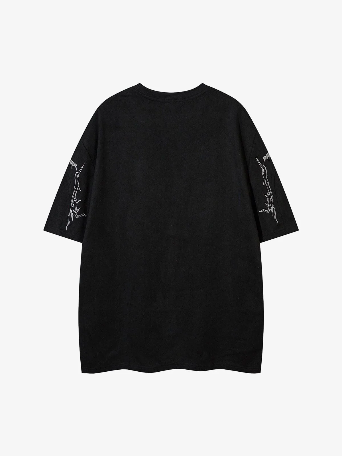 Thorn Embroidery Suede T-Shirt - Image 3