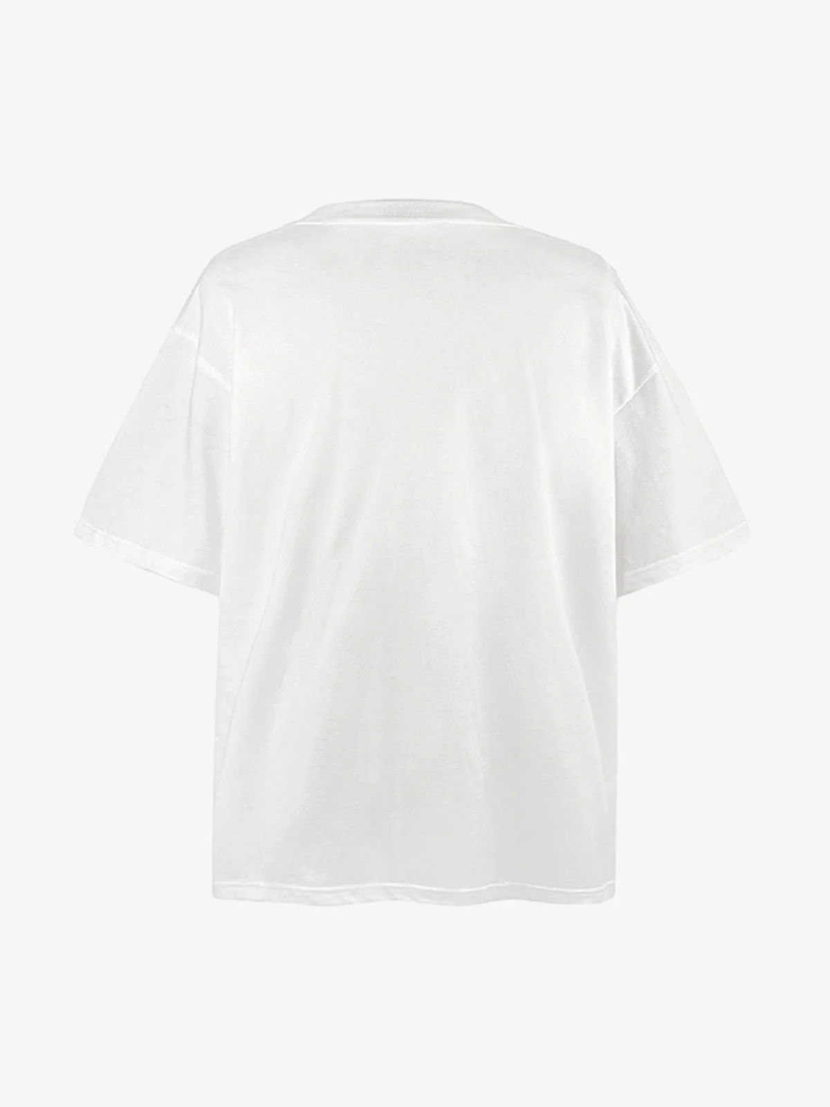 Patchwork Graphic Print Oversized Tee - Image 4