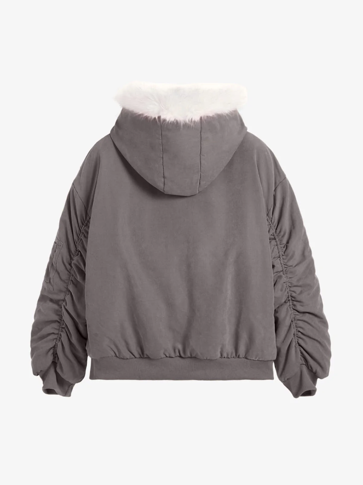 Oversized Reversible Fur Hooded Jacket - 2544 - Image 11