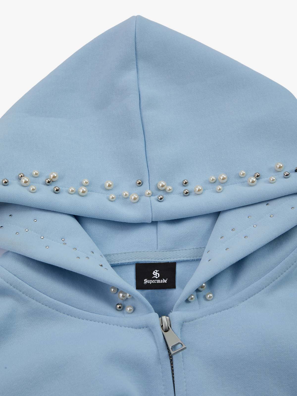 Supermade Pearl Embellished Zip Up Set - 2596 - Image 22
