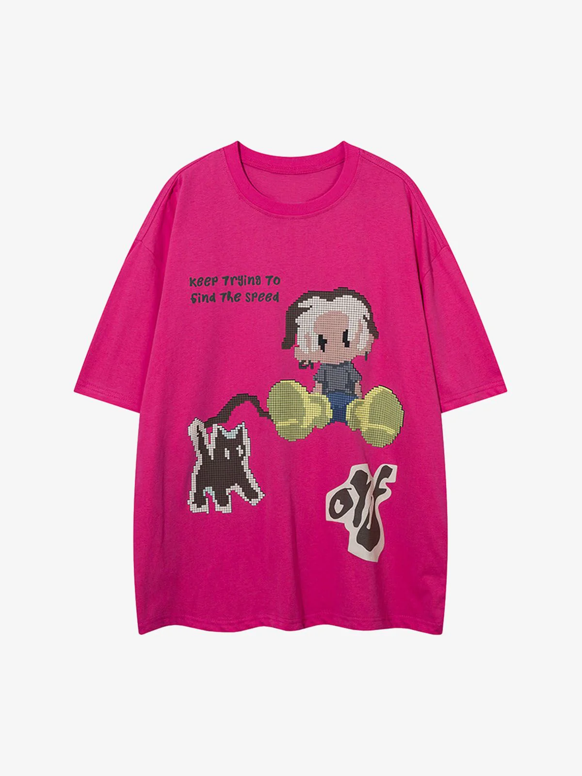 Pixel Art Cartoon Graphic T-Shirt - Image 10