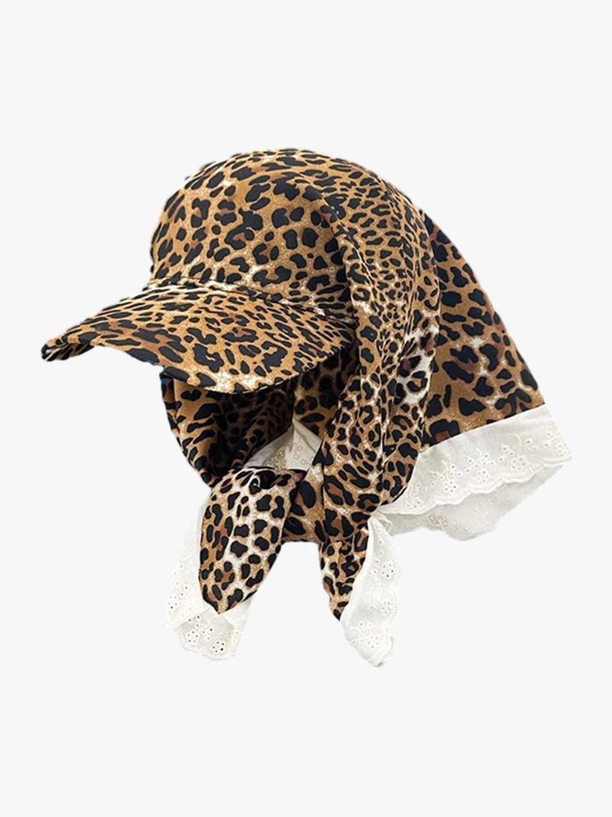Printed Cotton Sun Scarf Baseball Cap - Image 6
