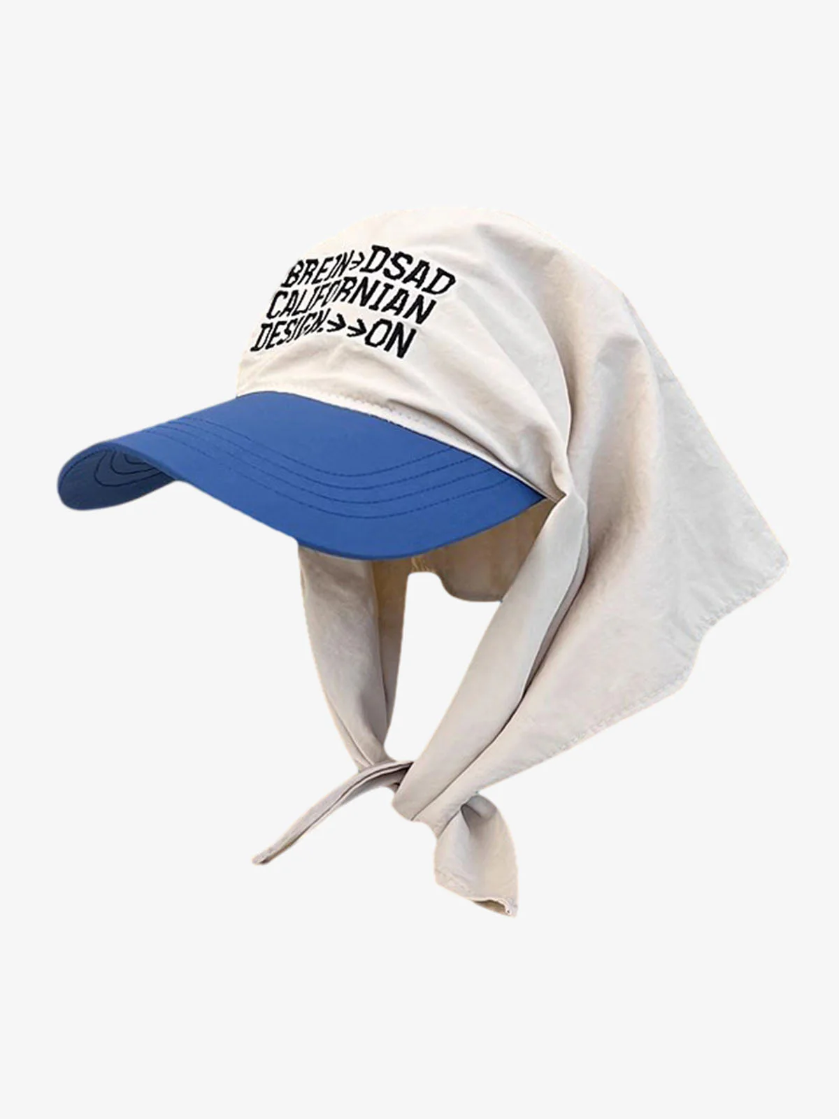 Printed Cotton Sun Scarf Baseball Cap - Image 8
