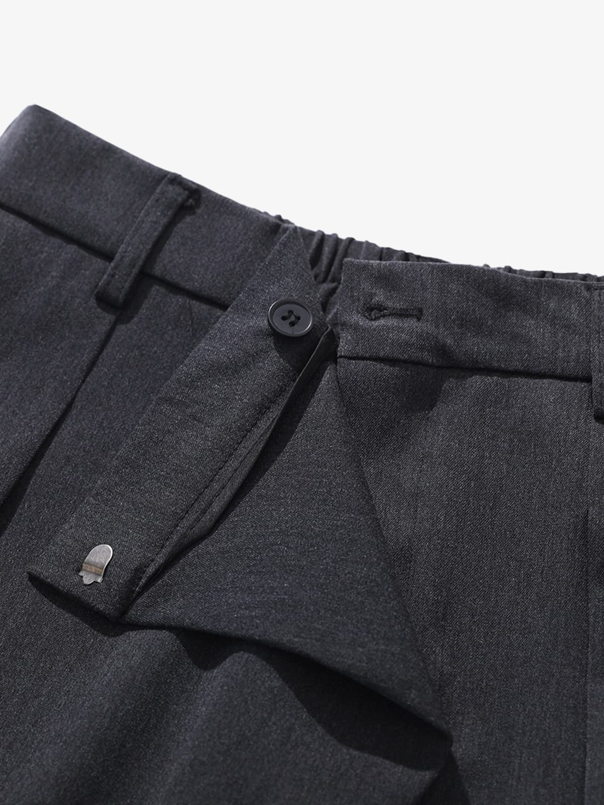 Retro Asymmetric Waist Loose Wide-Leg Trousers - Image 6