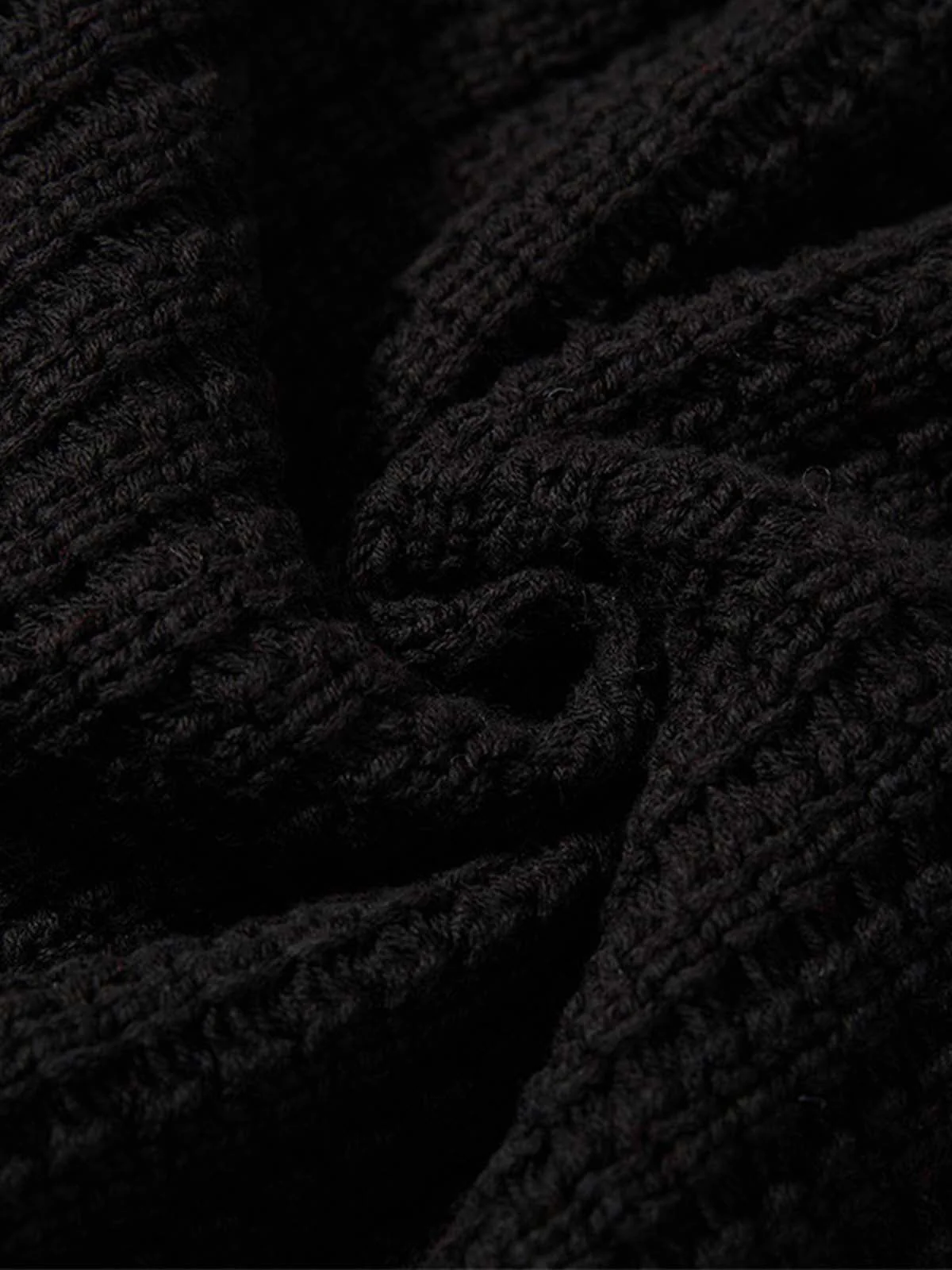 Retro Cable Knit Button-Up Collared Cardigan Sweater - Image 8