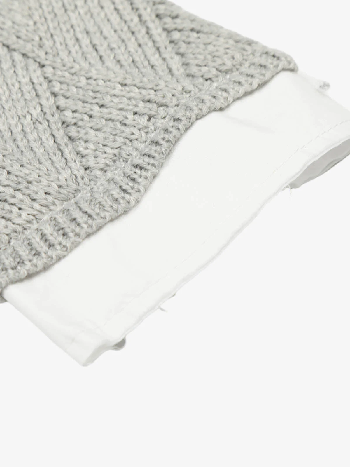Retro Contrast Collar Embroidery Knit Sweater - Image 11