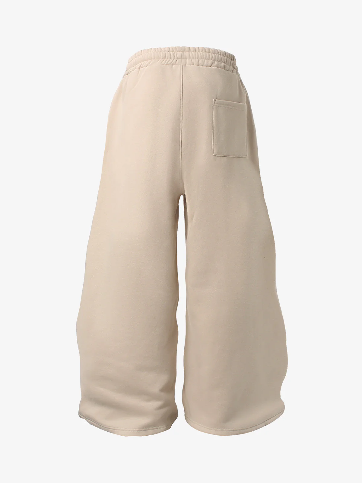 Retro Fleece-Lined Color-Block Letter Print Baggy Pants - Image 2