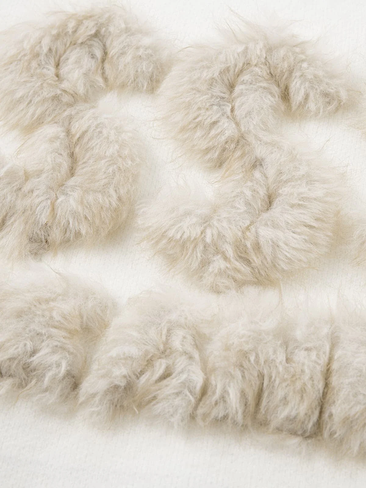 Retro Fuzzy Letter Patch Textured Knit Sweater - Image 8