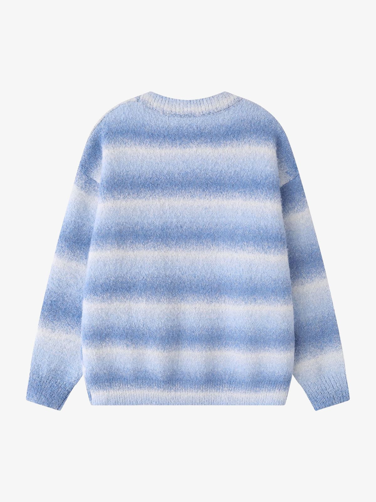 Retro Gradient Stripe Jacquard Sweater - Image 2