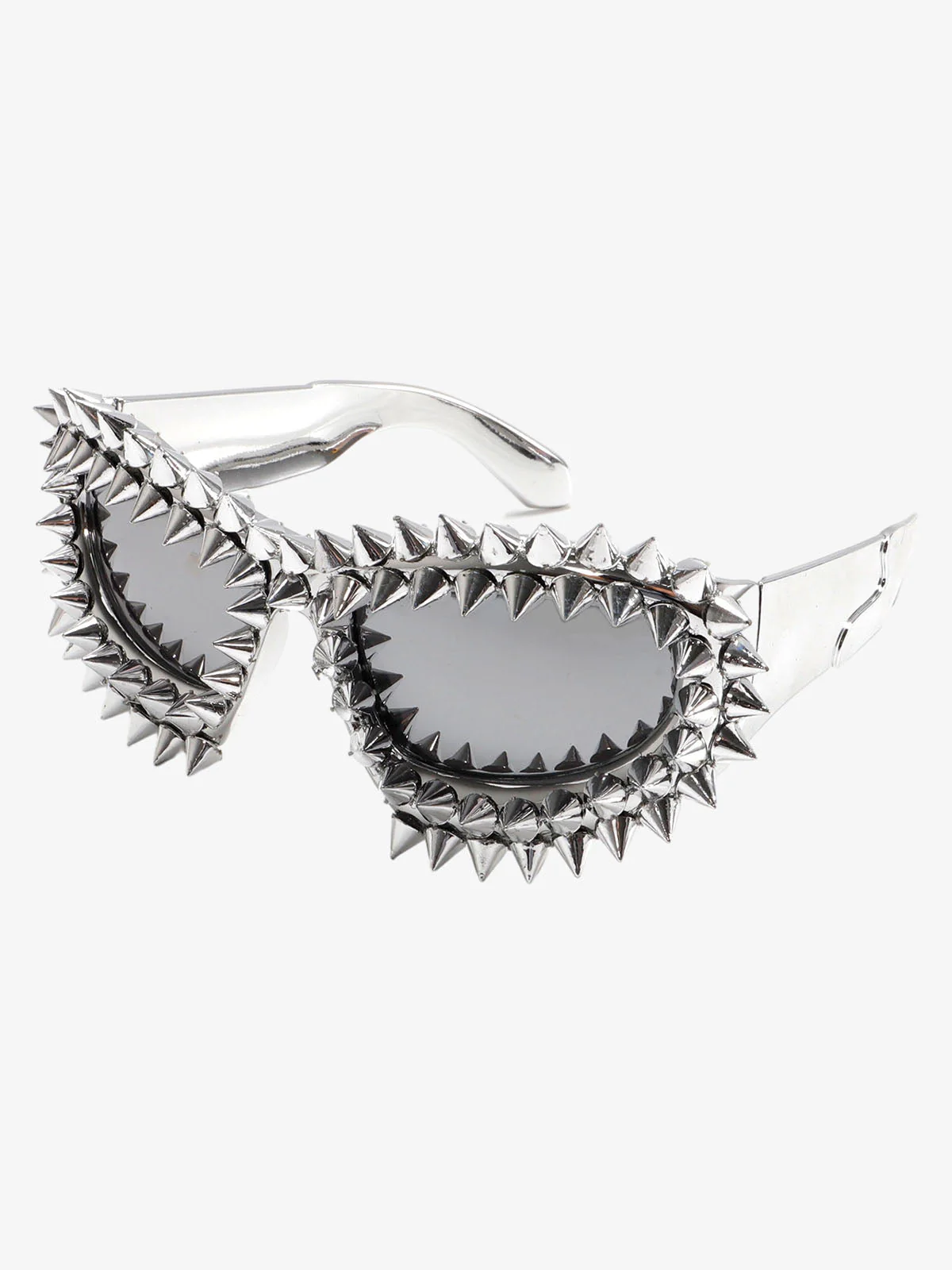 Retro High-Street Multicolor Spike Studded Sunglasses - Image 3