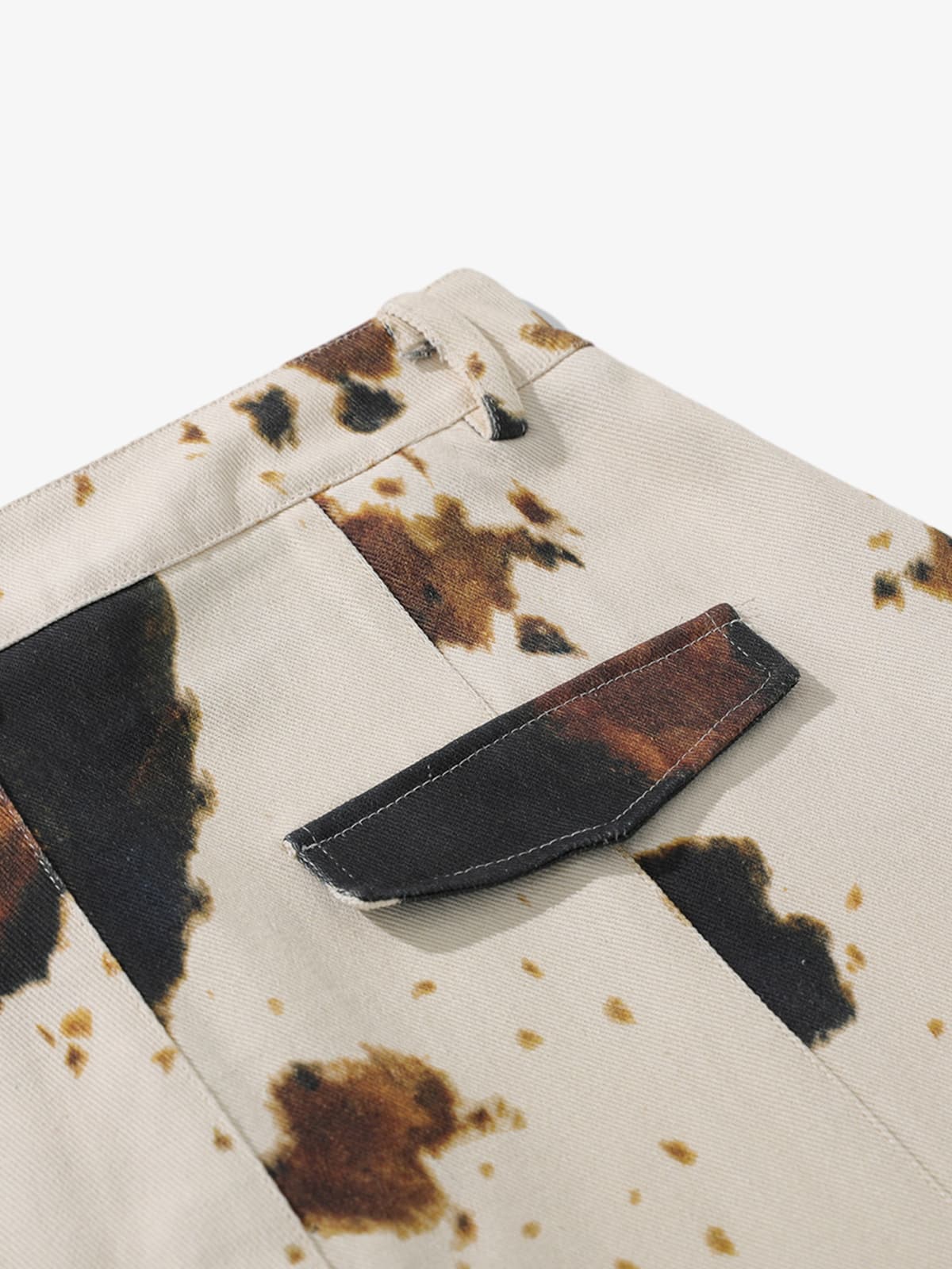 Retro Ink Splash Tie-Dye Barrel Jeans - Image 5