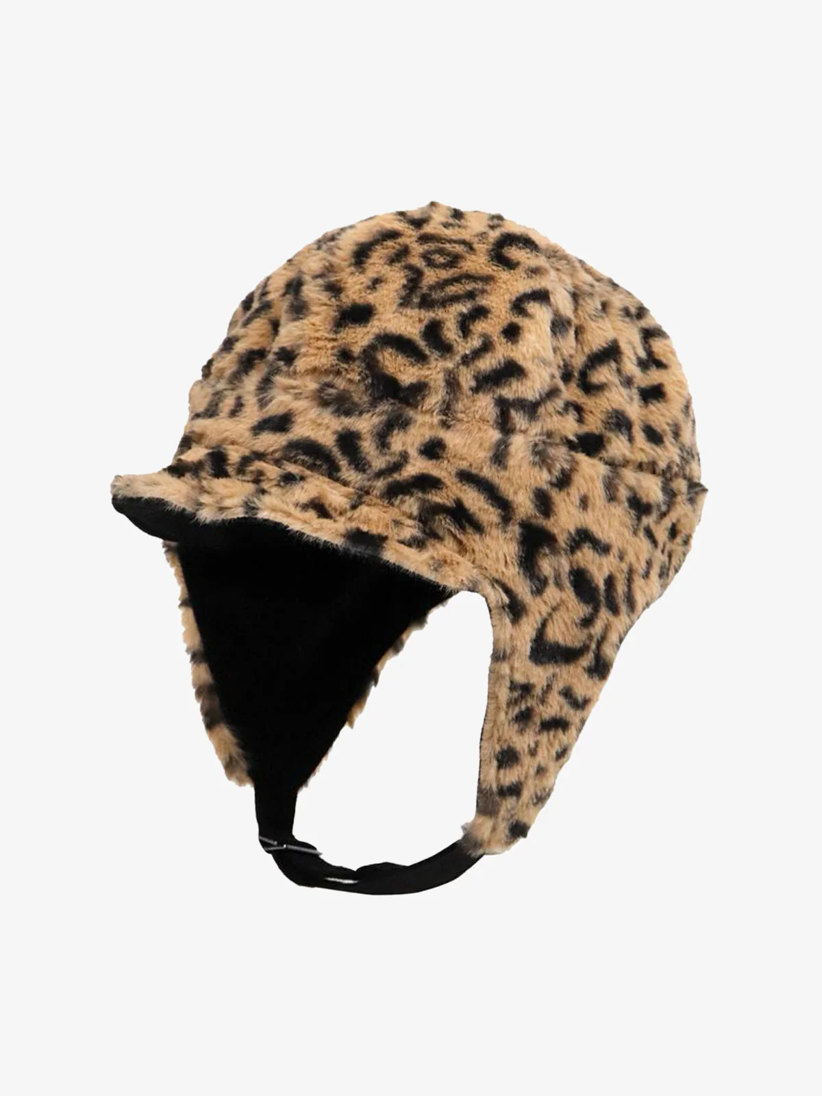 Retro Leopard Plush Earmuff Winter Hat - Image 2