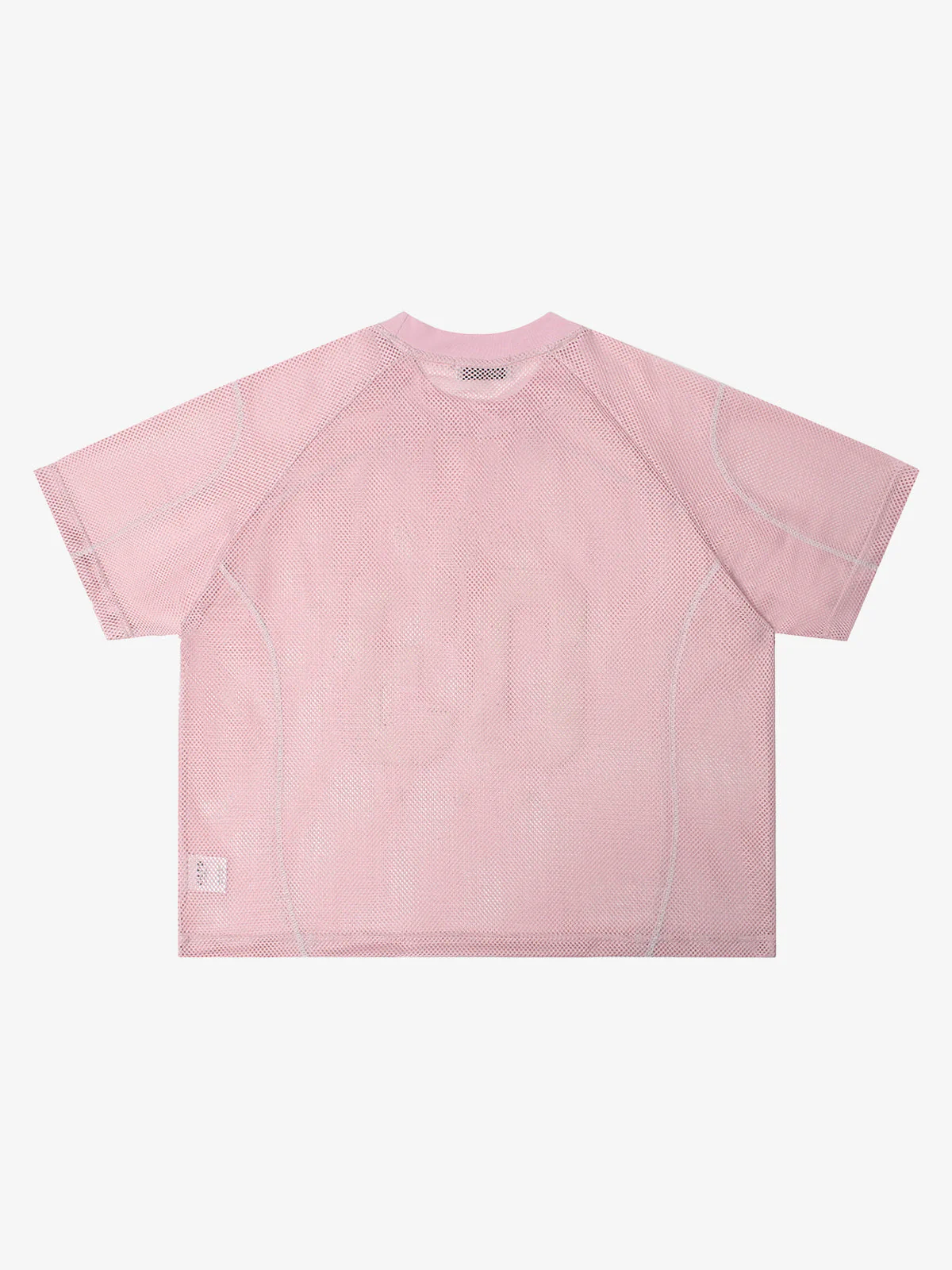 Retro Mesh Panel Number Print Contrast Stitch Jersey T-Shirt - Image 10