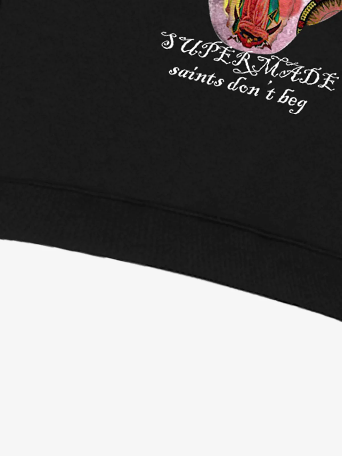 Retro Mouth Design Print Crew Neck Sweatshirt - Image 5