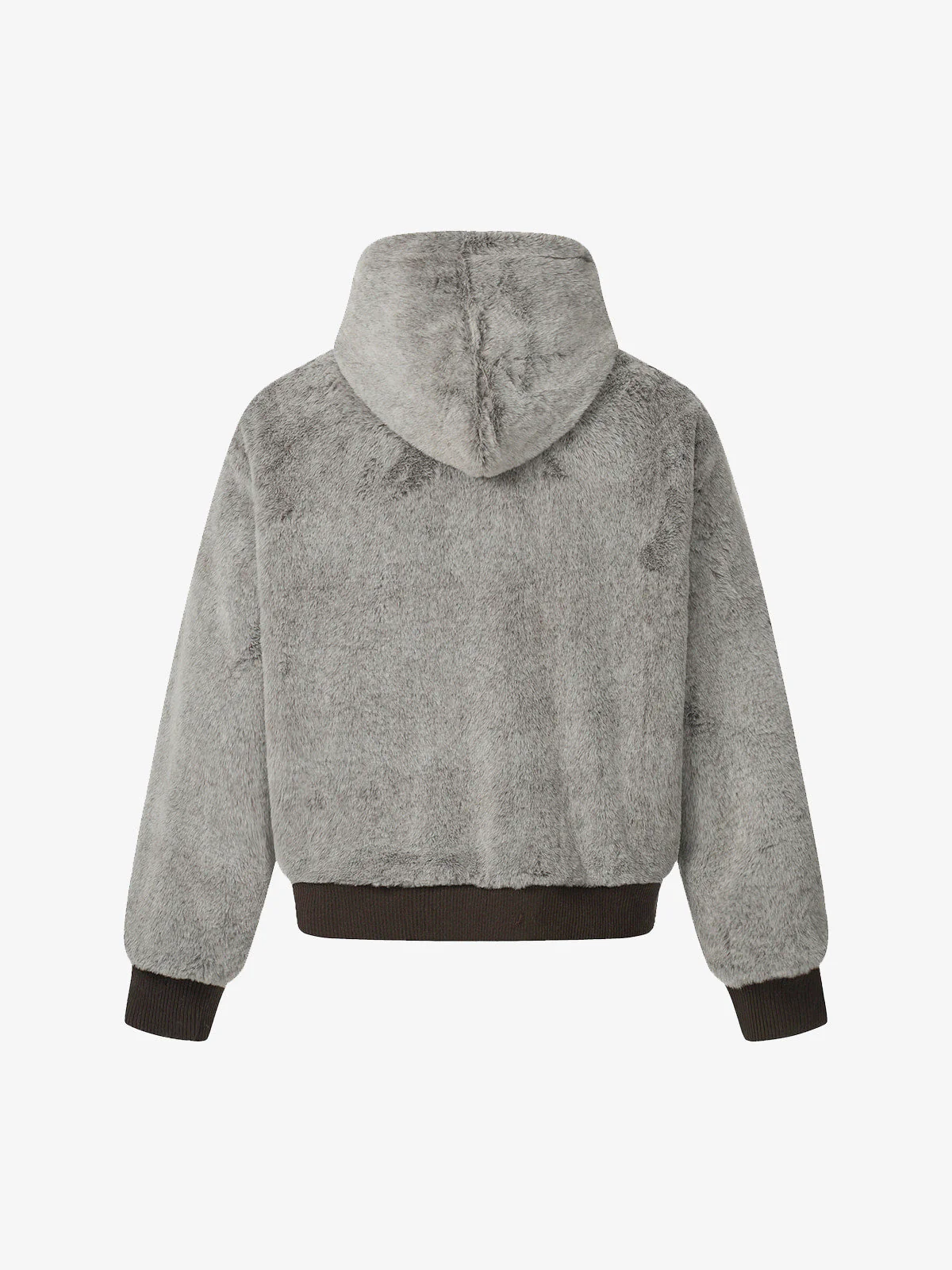 Retro Reversible Fleece Lined Zip-up Hooded Jacket - Image 11