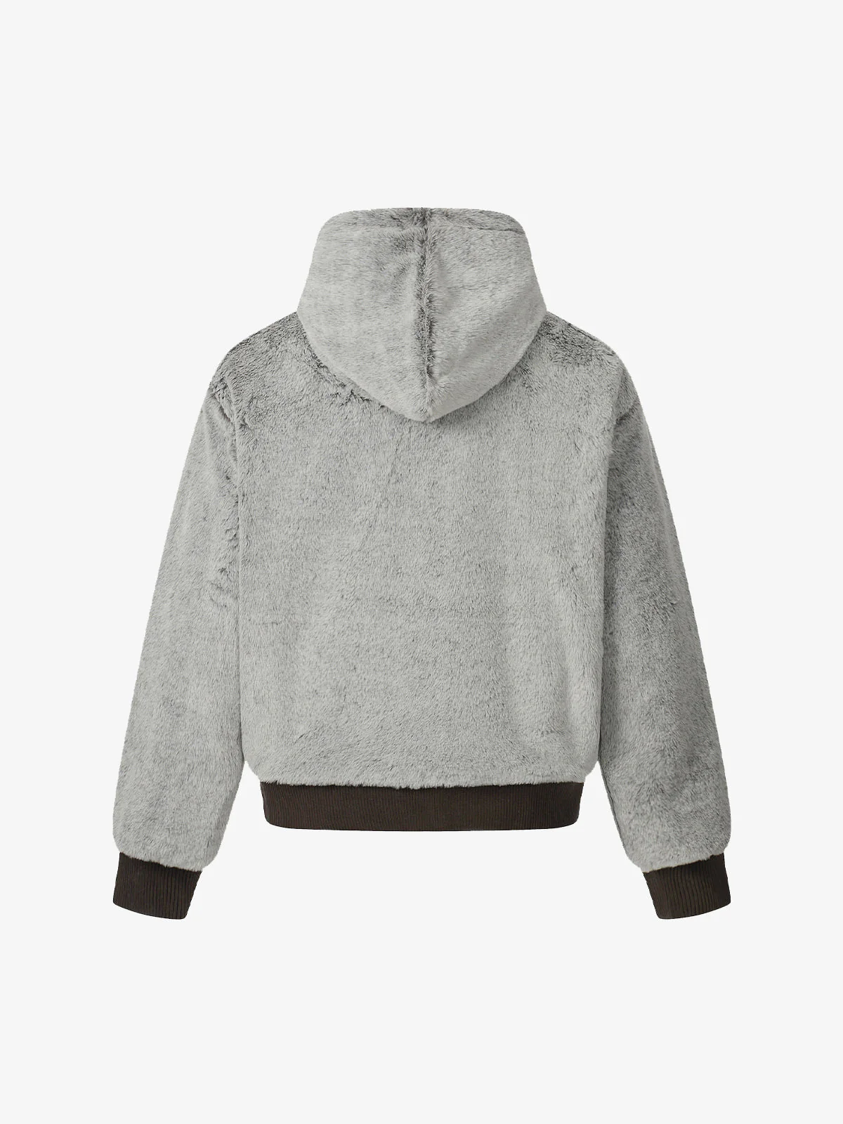 Retro Reversible Fleece Lined Zip-up Hooded Jacket - Image 12