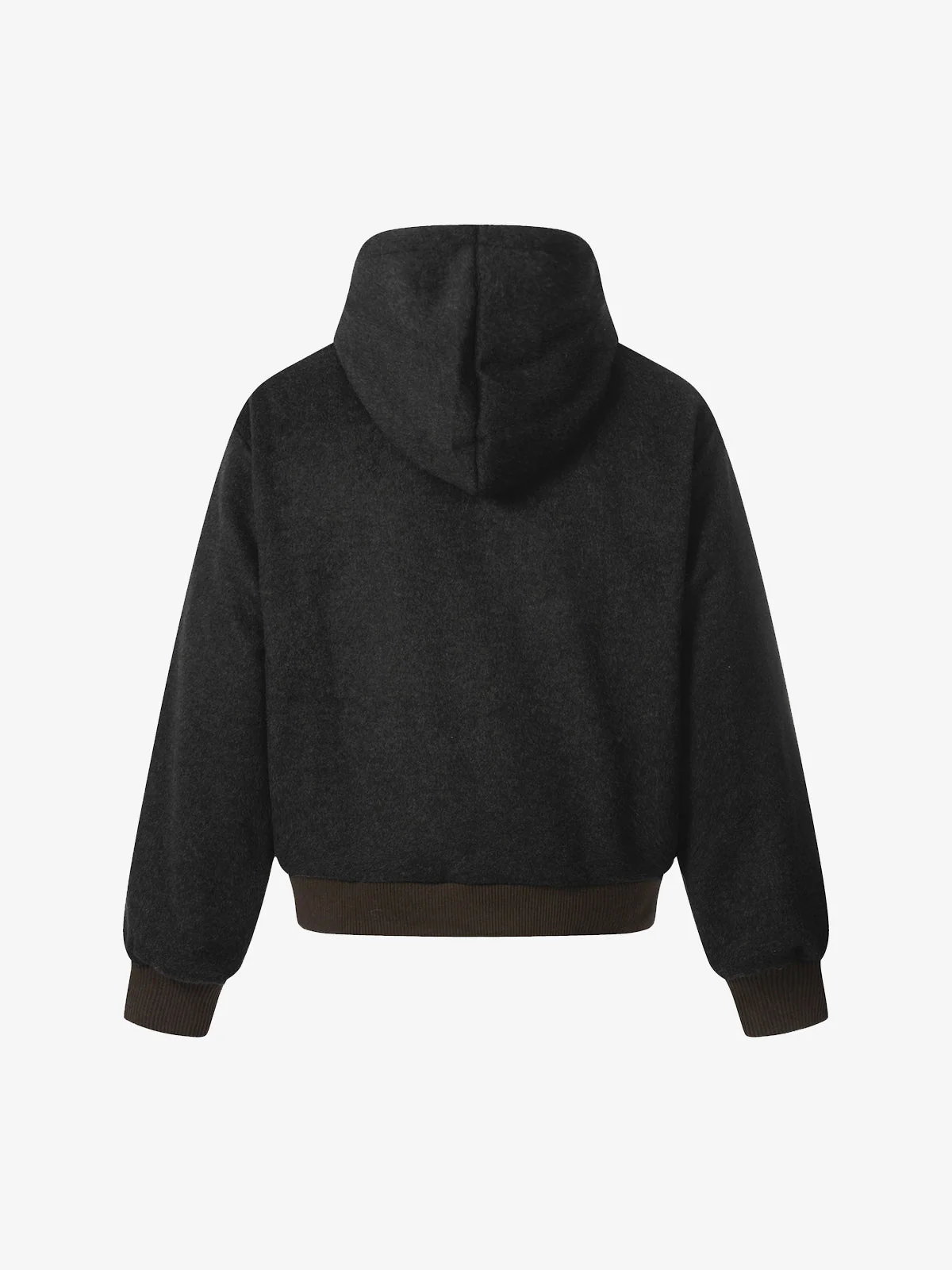 Retro Reversible Fleece Lined Zip-up Hooded Jacket - Image 3