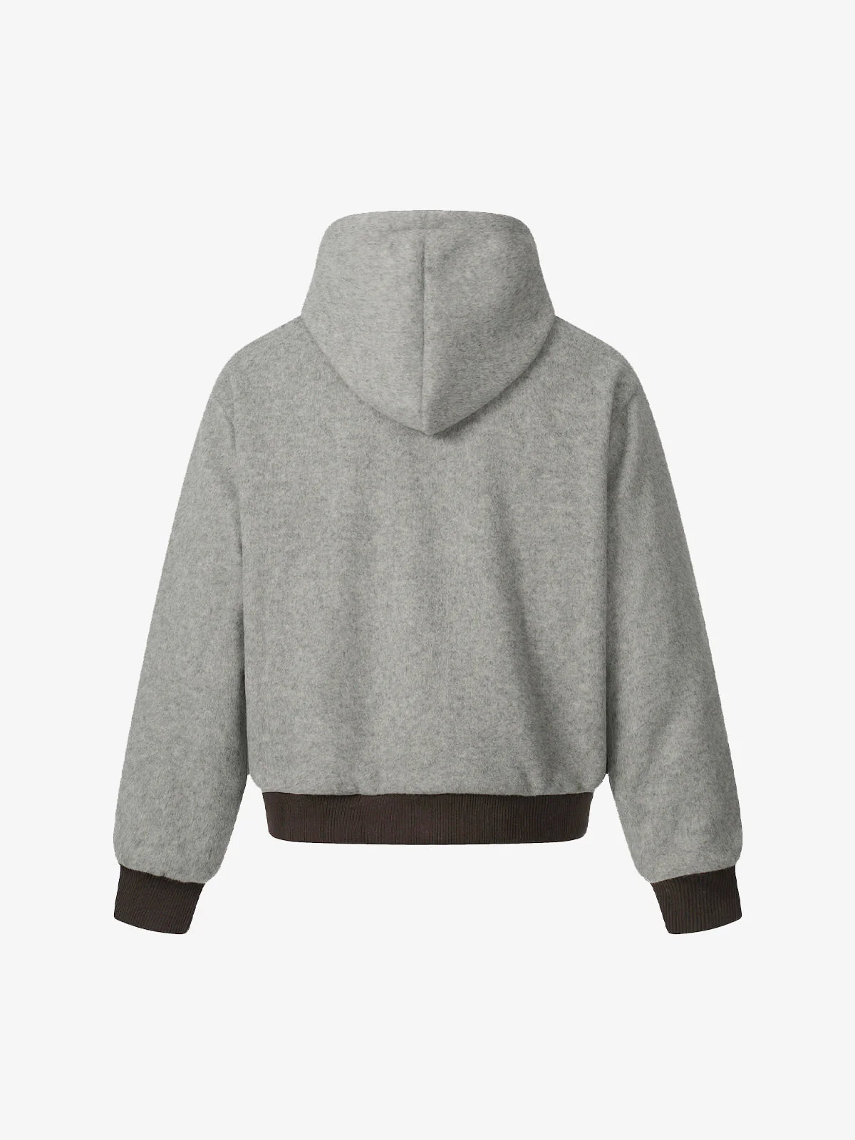 Retro Reversible Fleece Lined Zip-up Hooded Jacket - Image 4