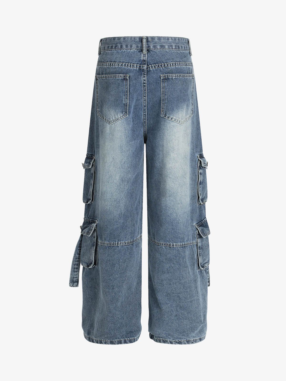 Retro Ripped Cargo Jeans - Image 3