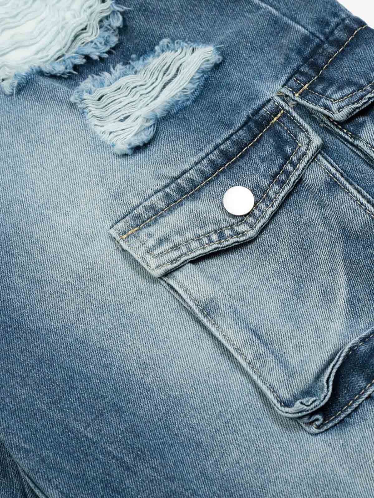 Retro Ripped Cargo Jeans - Image 4