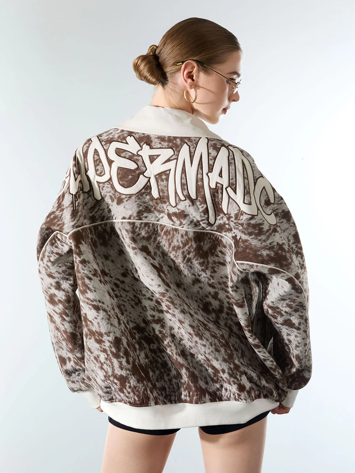Retro Statement Snow Leopard Fleece Jacket - Image 12
