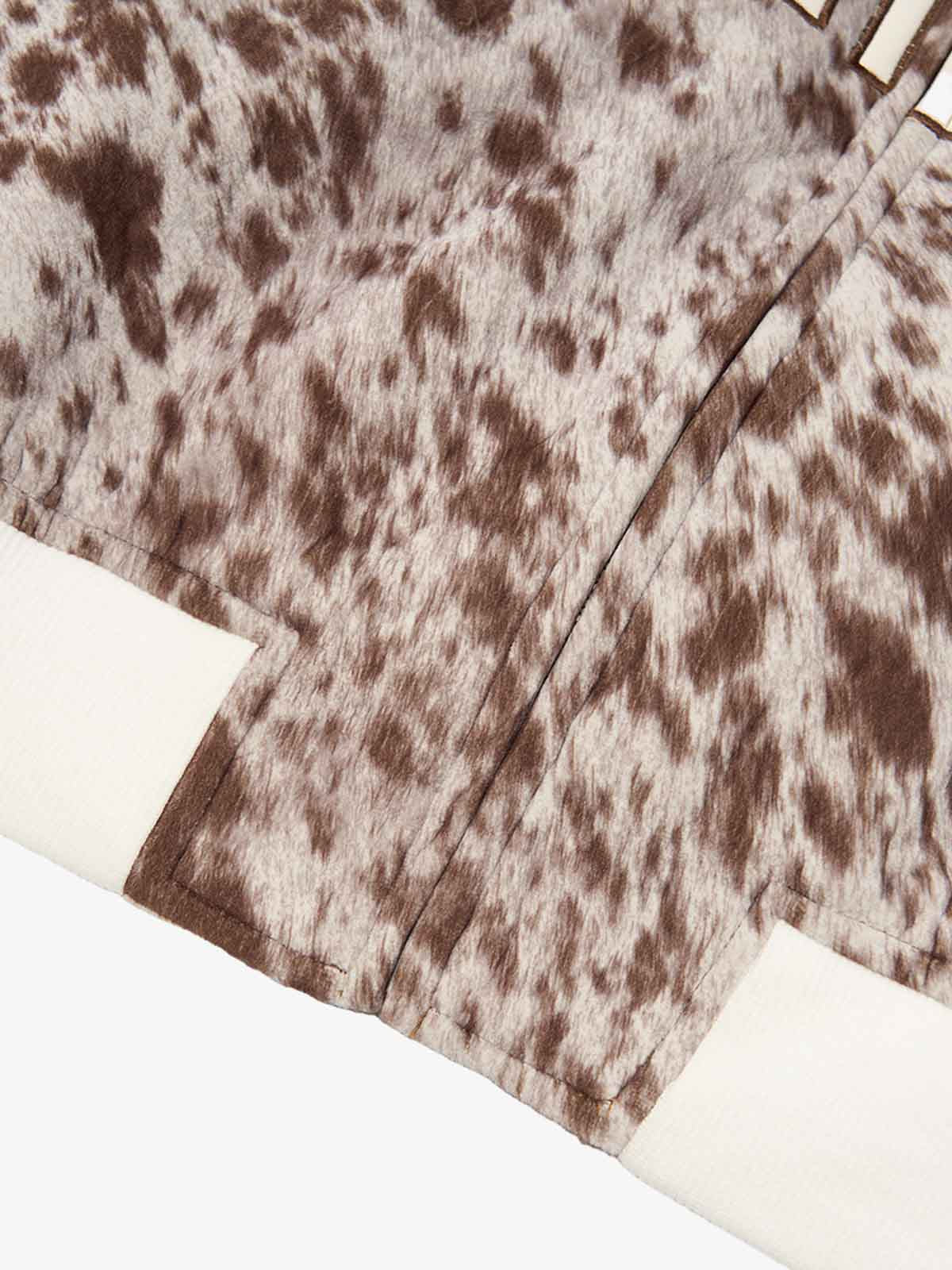 Retro Statement Snow Leopard Fleece Jacket - Image 18