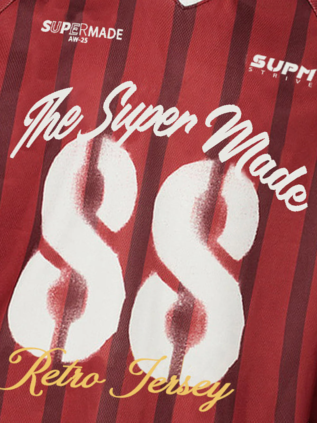 Retro Striped 88 Print Graphic Jersey Long-Sleeved T-Shirt - Image 4