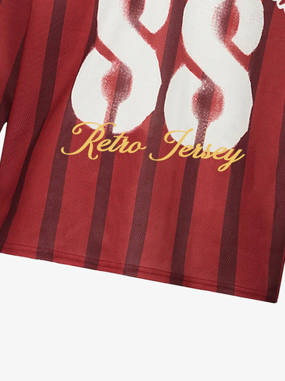 Retro Striped 88 Print Graphic Jersey Long-Sleeved T-Shirt - Image 7