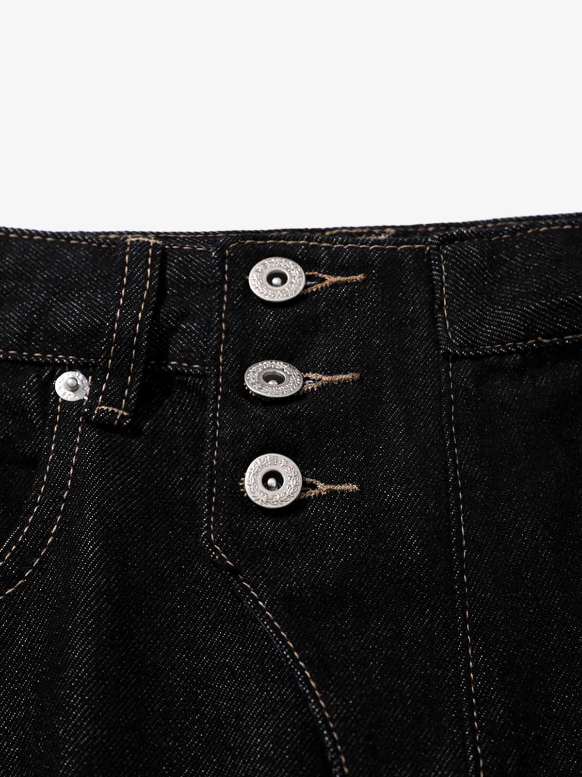 Reverse-Stitched Multi-Button Jeans - Image 4