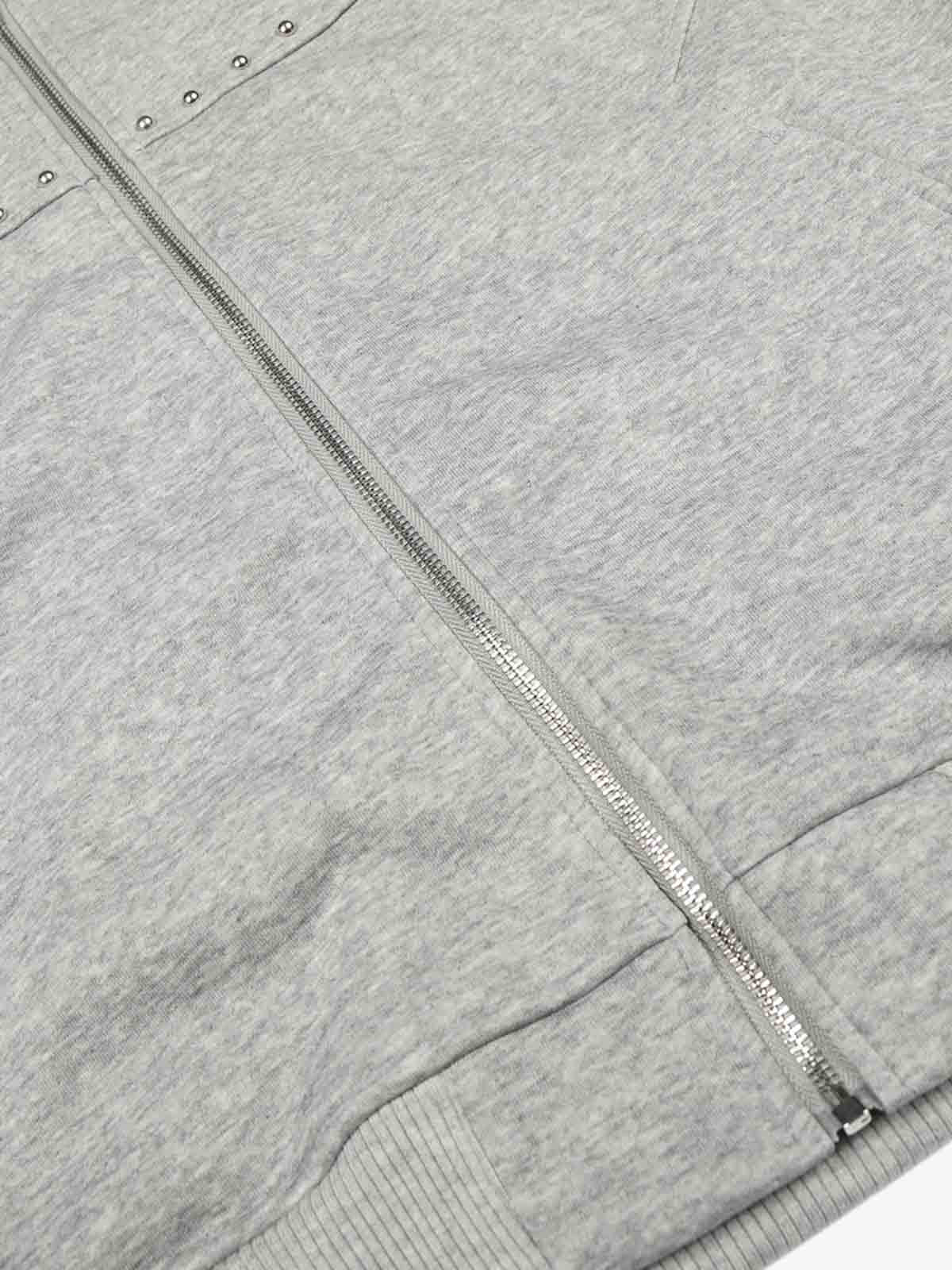 Rivet Detail Fleece Zip Up Hoodie - Image 12