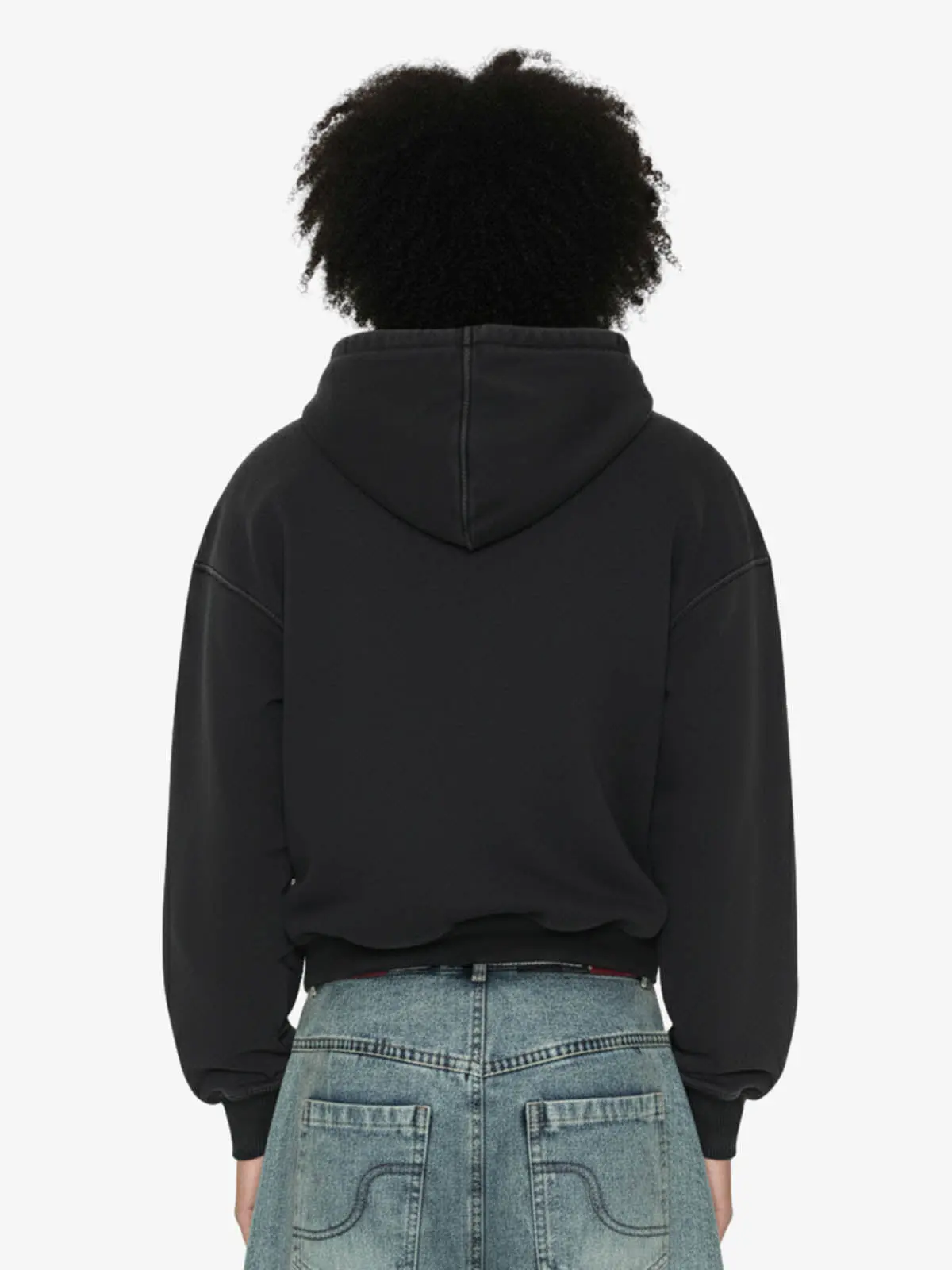 Rivet Detail Fleece Zip Up Hoodie - Image 3