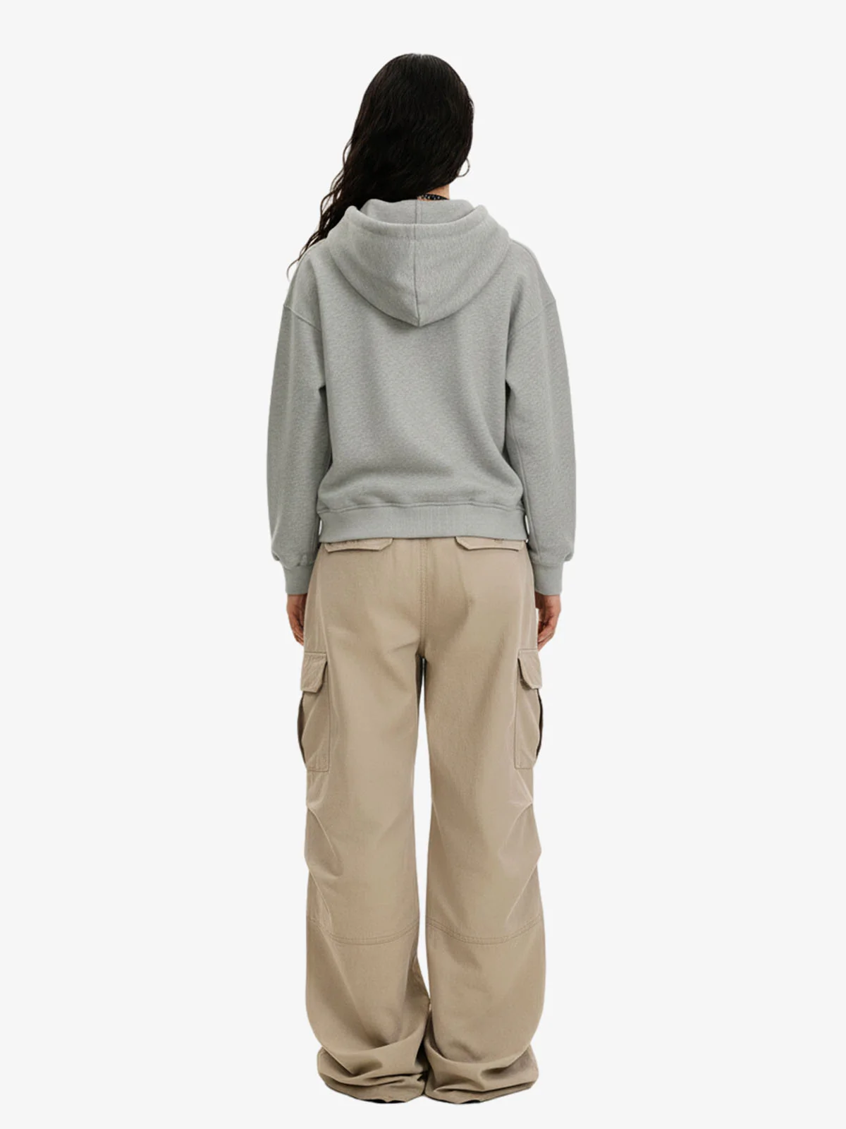 Rivet Detail Fleece Zip Up Hoodie - Image 7