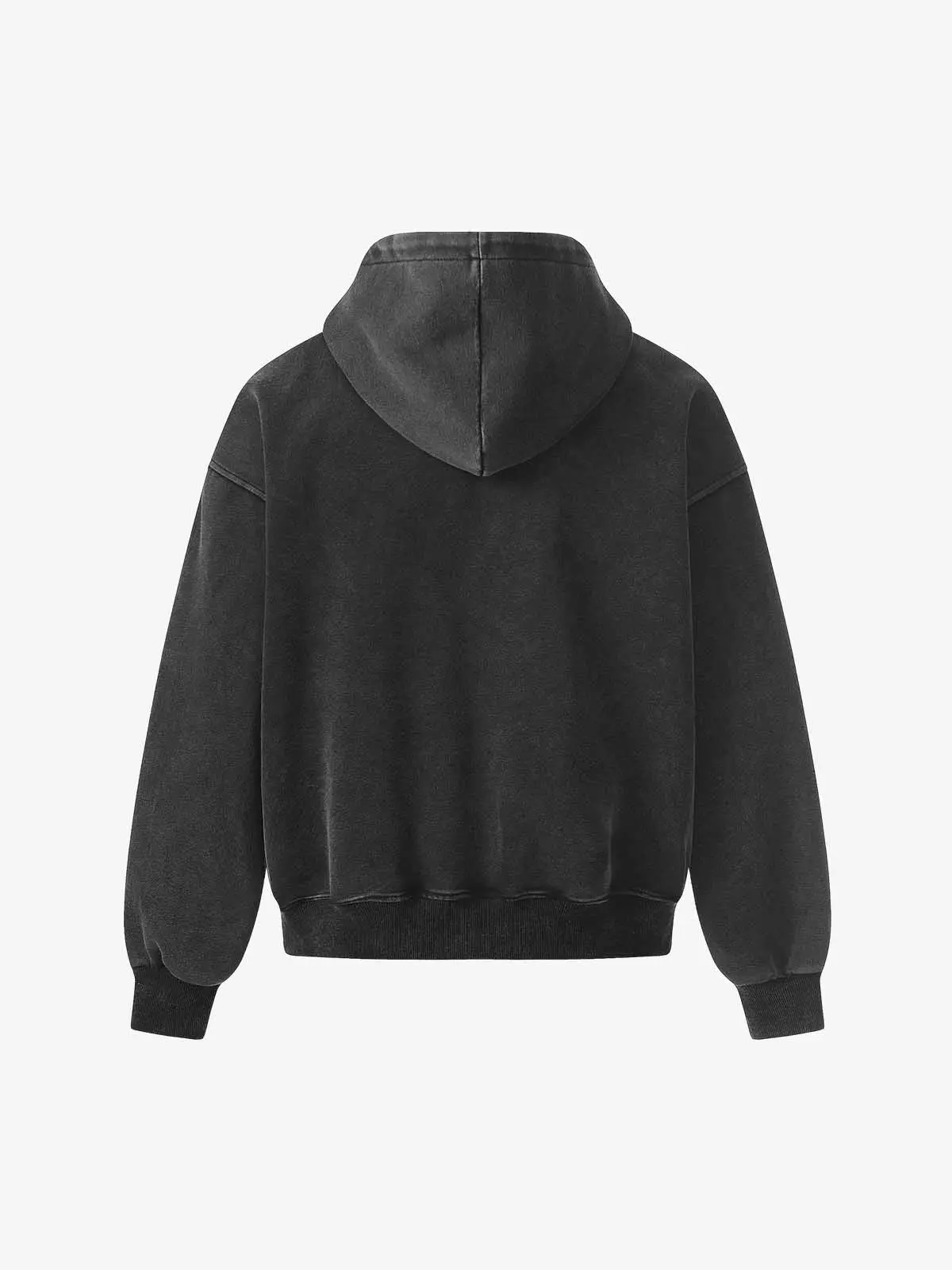 Rivet Detail Fleece Zip Up Hoodie - Image 9
