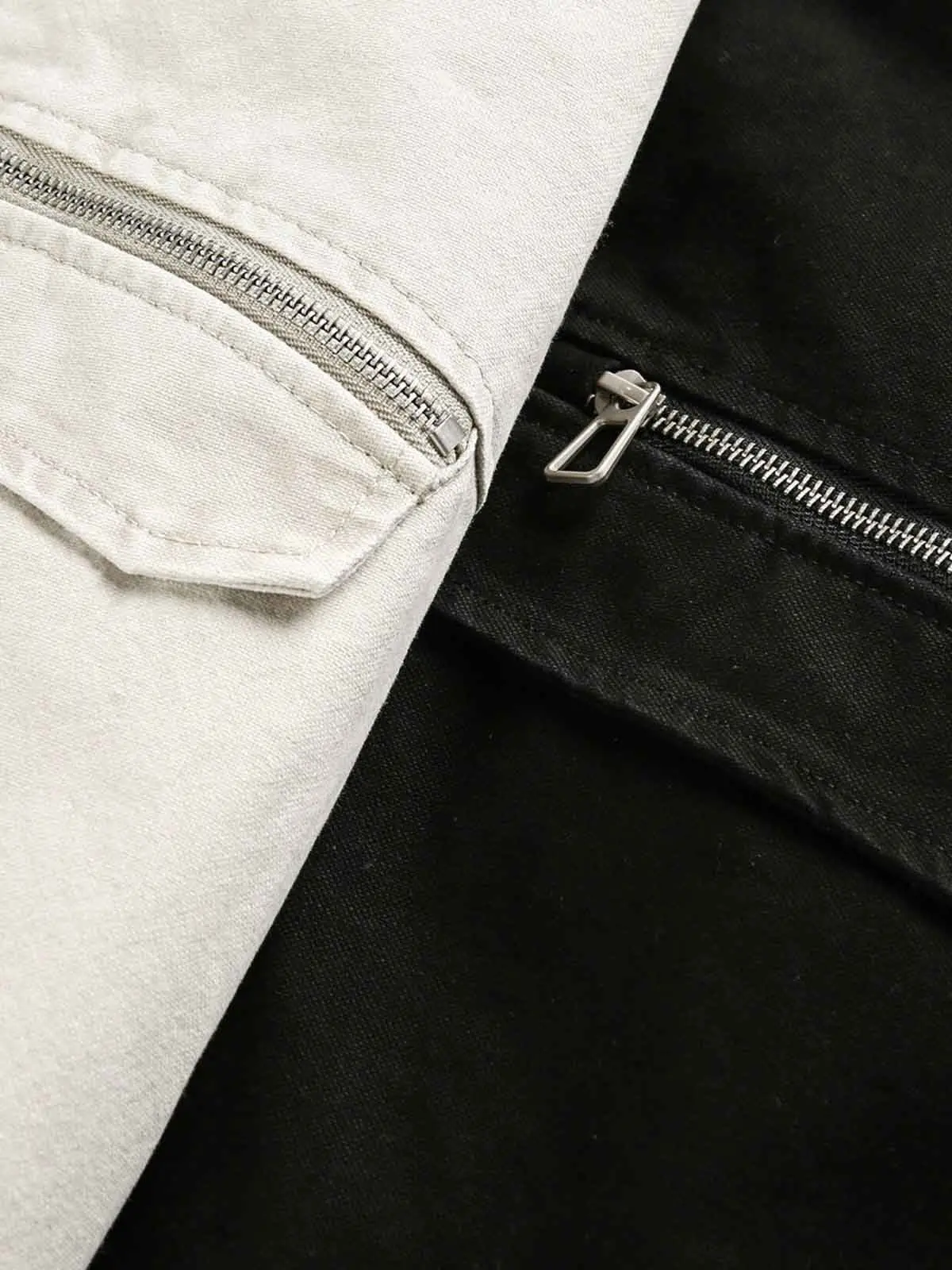 Ruched Sleeve Stand Collar Zip Jacket - Image 5